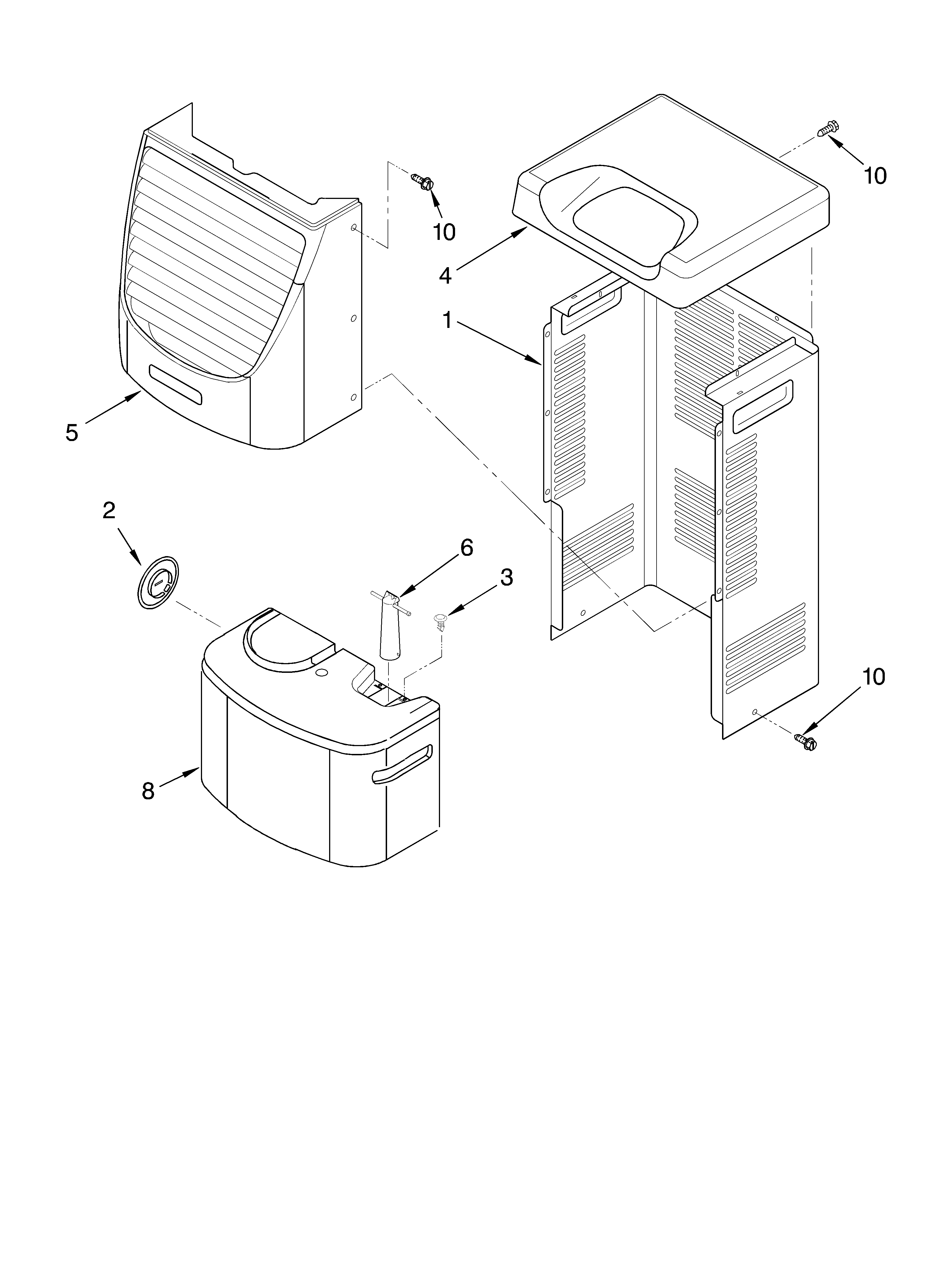 Whirlpool AD50USL1 cabinet diagram