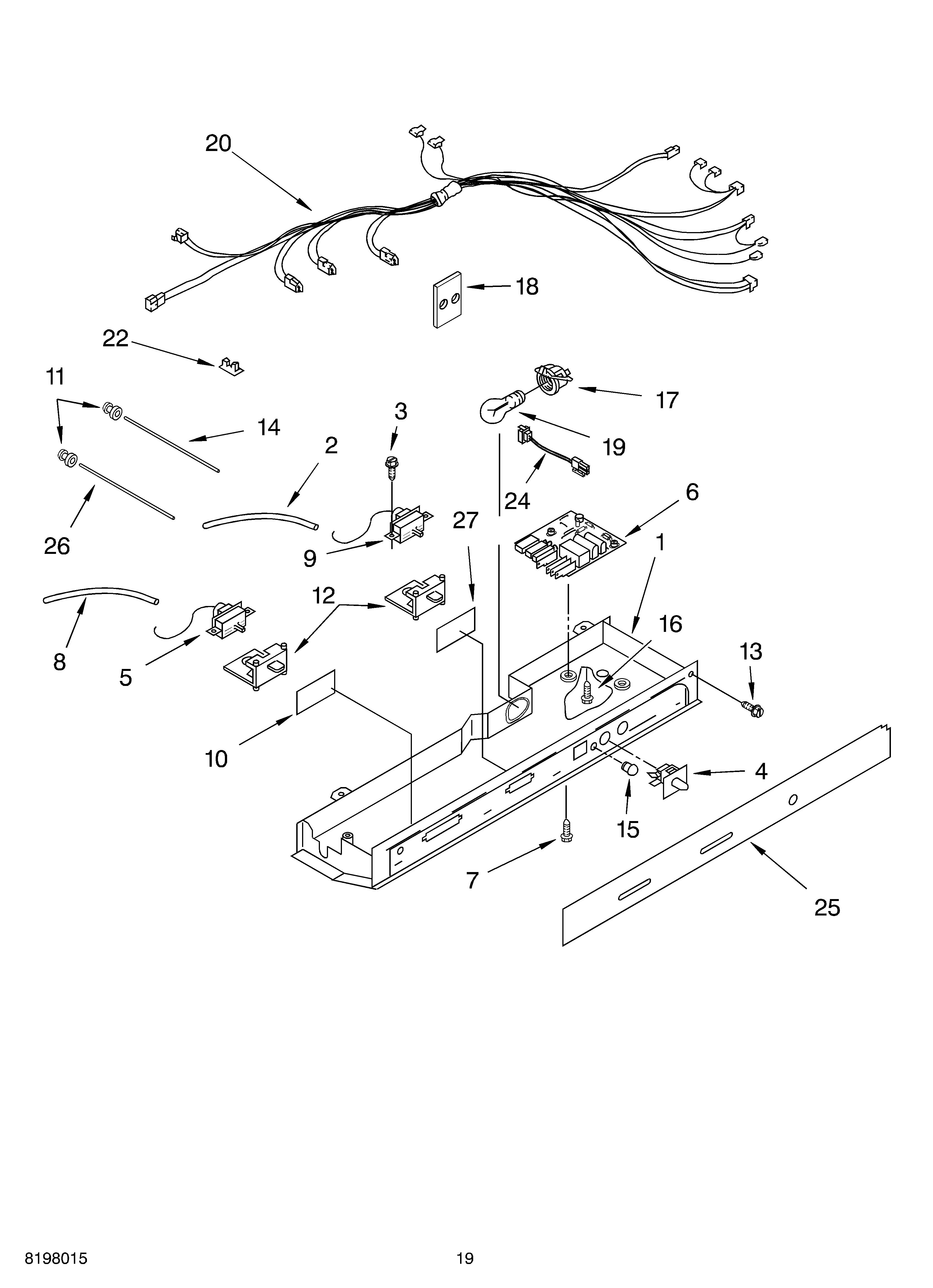 KitchenAid KSRU22FKWH02 control diagram