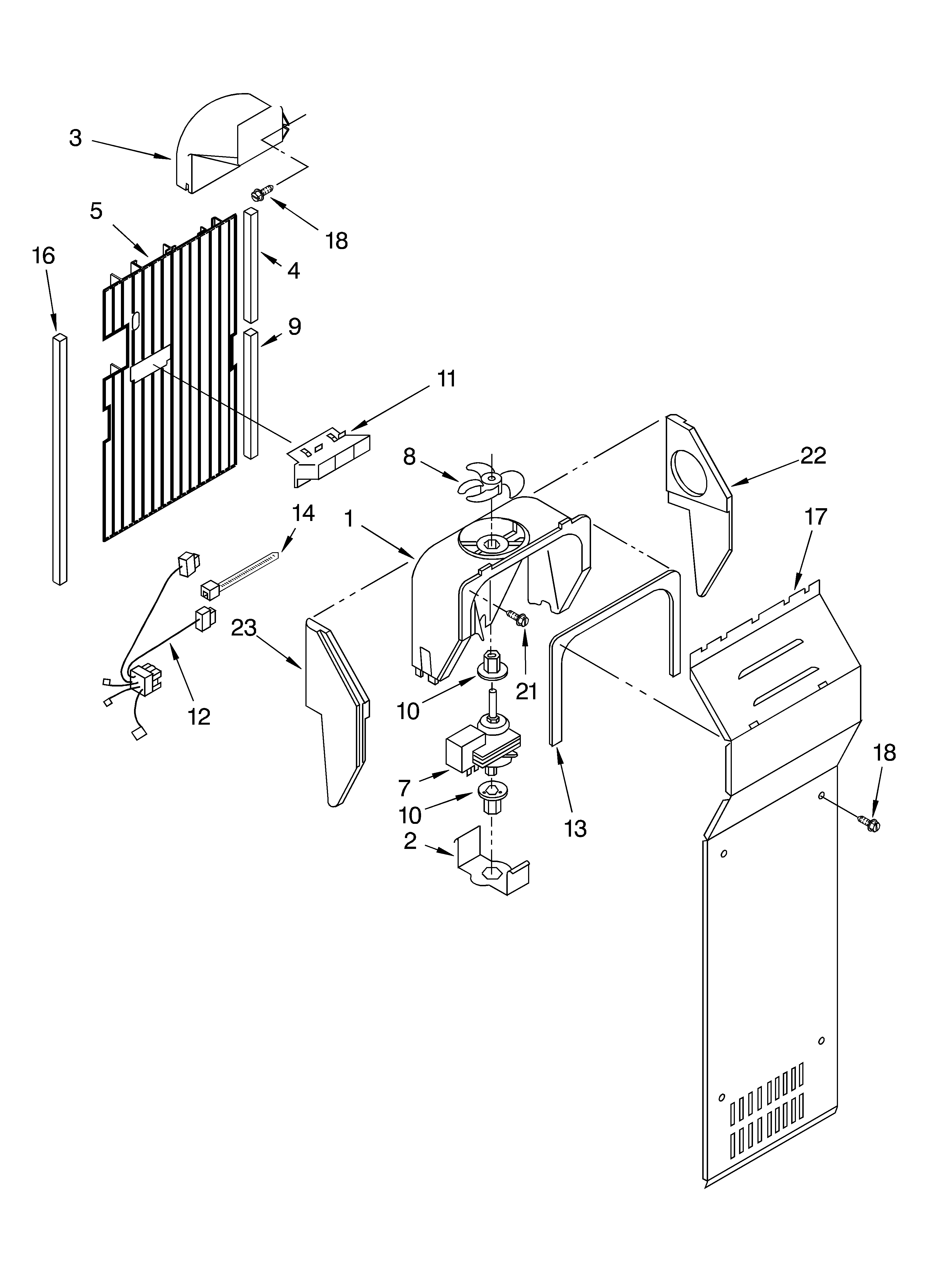 KitchenAid KSRS25CKBT02 air flow diagram
