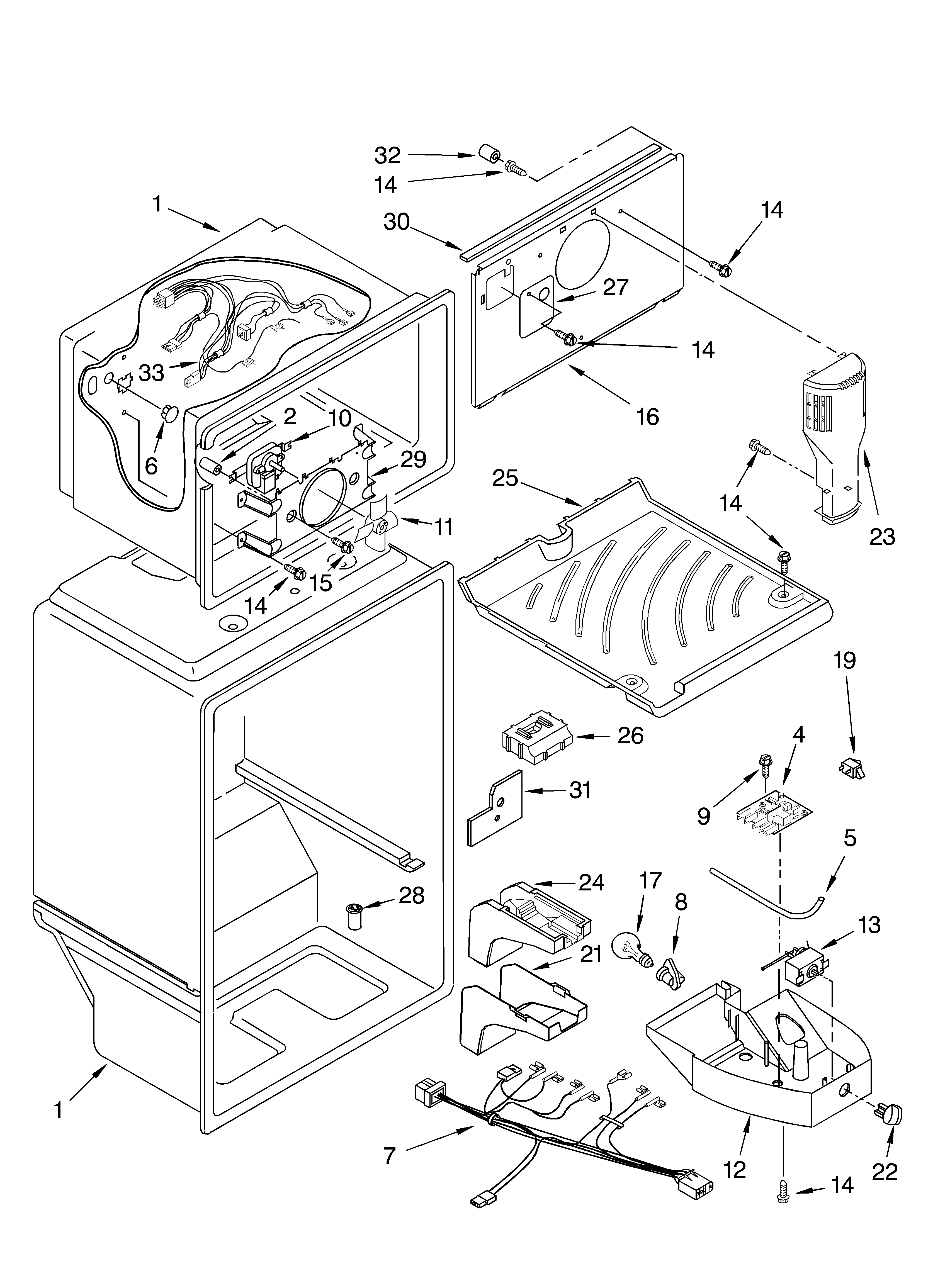 Whirlpool ET1MTEXLQ00 liner diagram