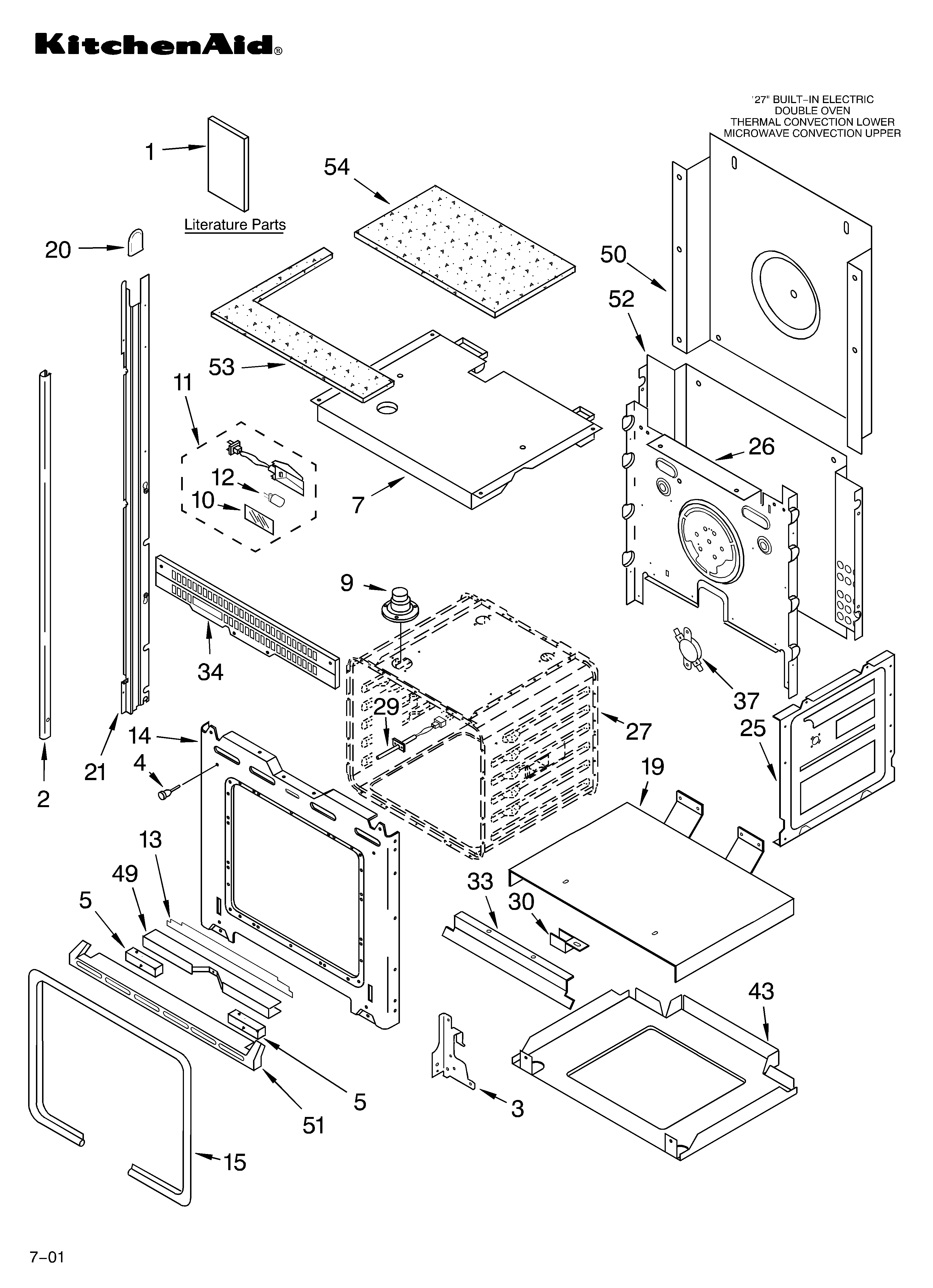 KitchenAid KEMC378KBT0 oven/literature diagram