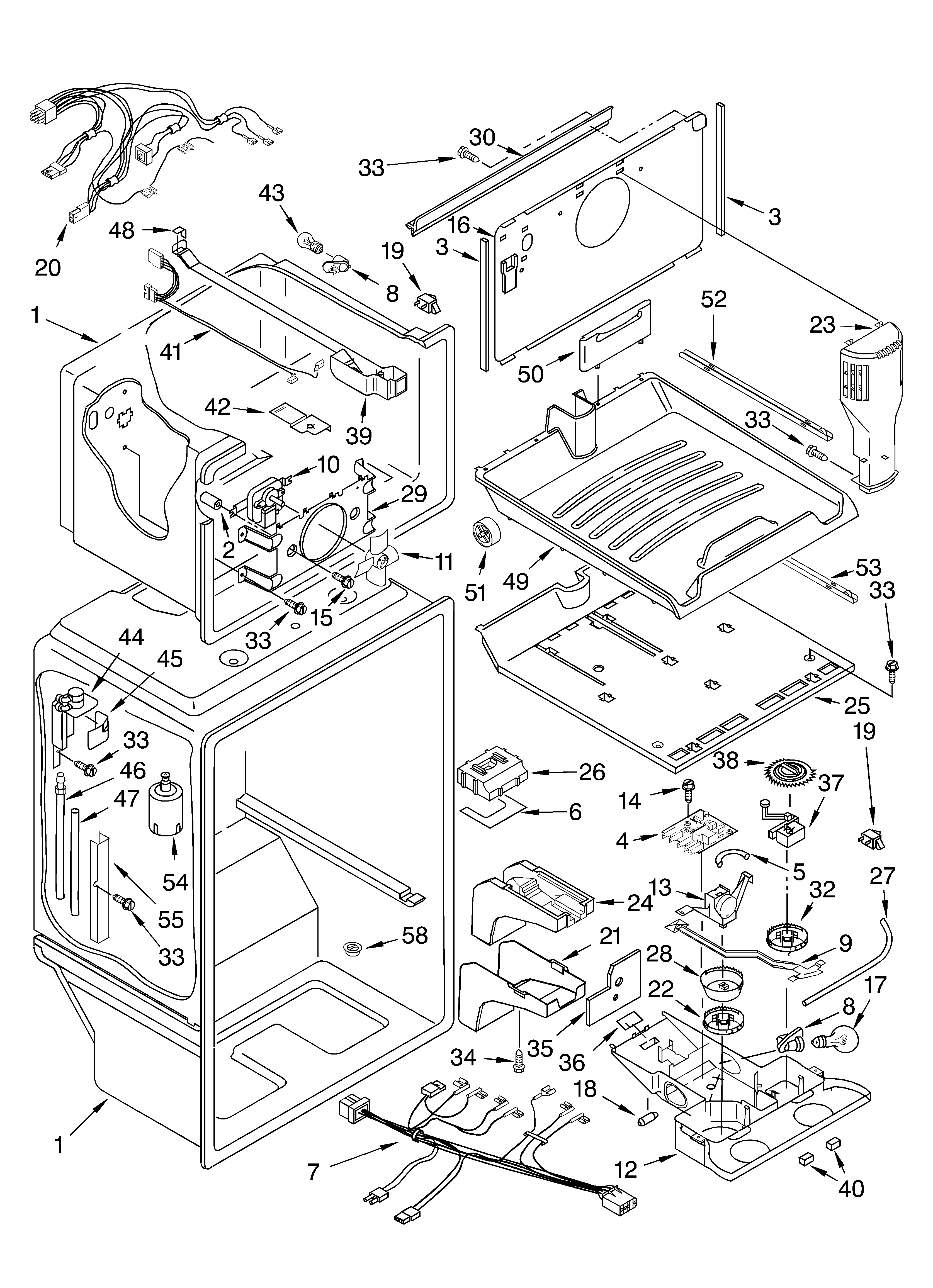 KitchenAid KTRC22EKSS00 liner diagram