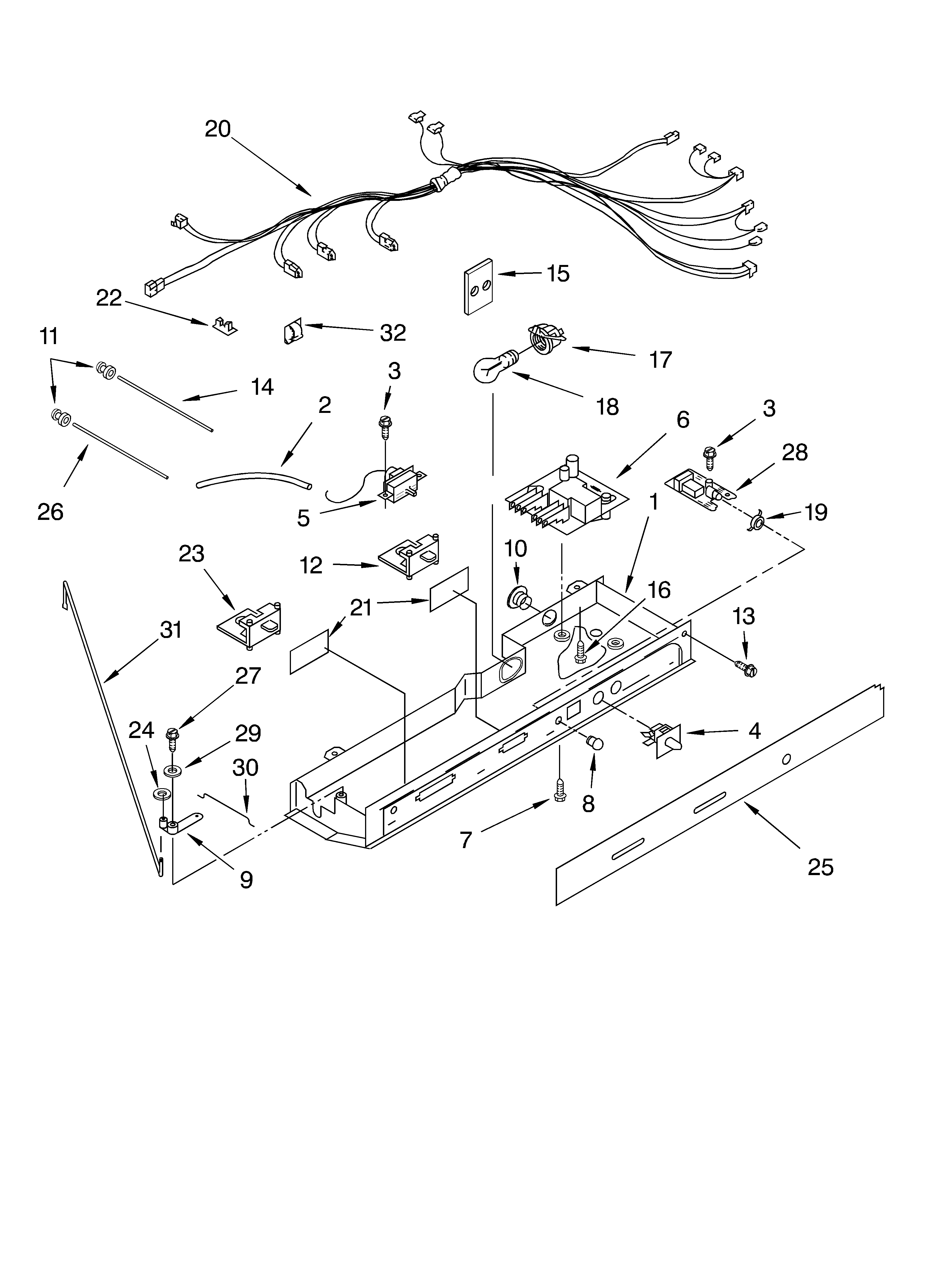 KitchenAid KSRG22FKBT01 control/optional diagram