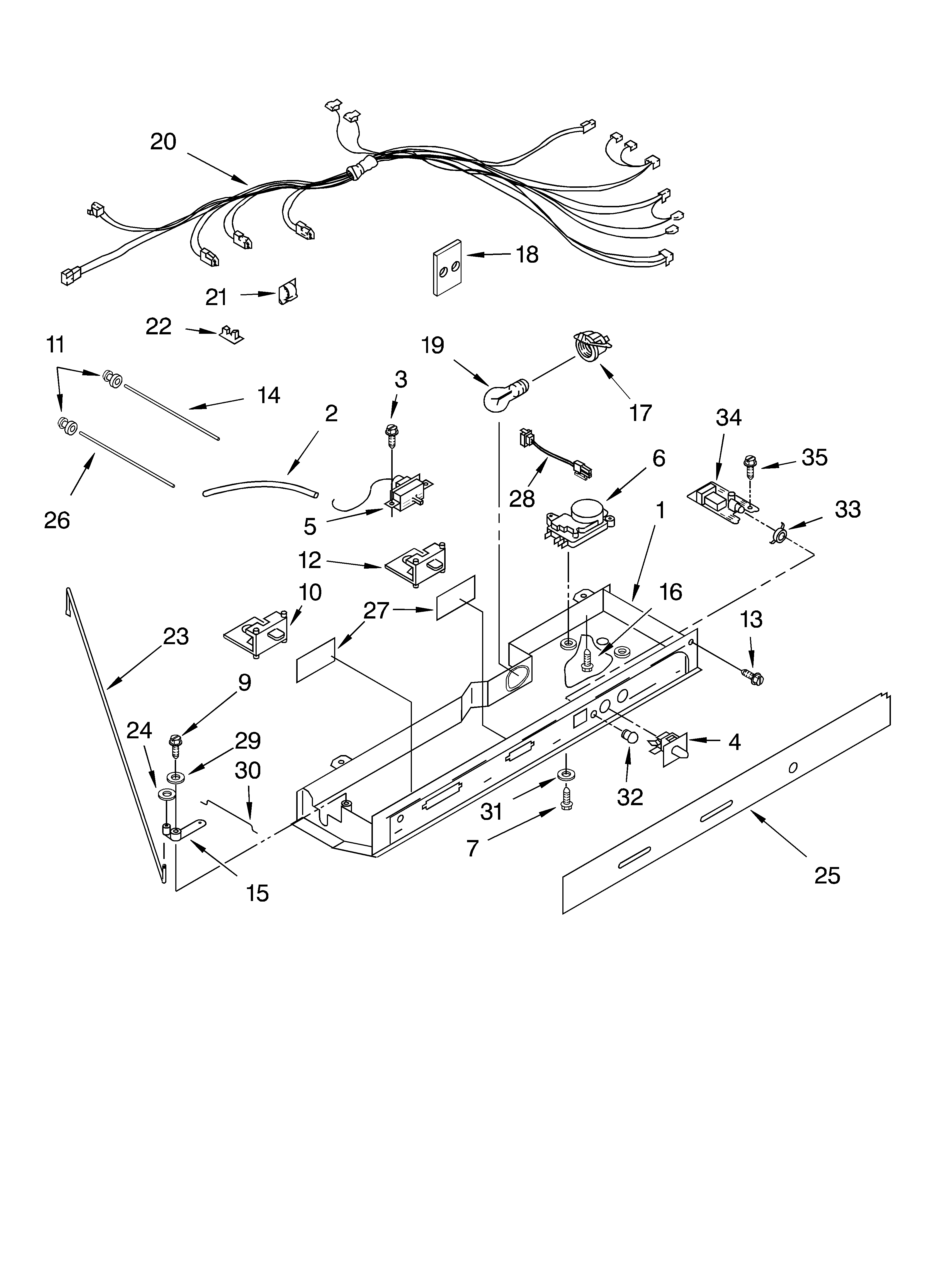 KitchenAid KSRD22FKWH02 control diagram