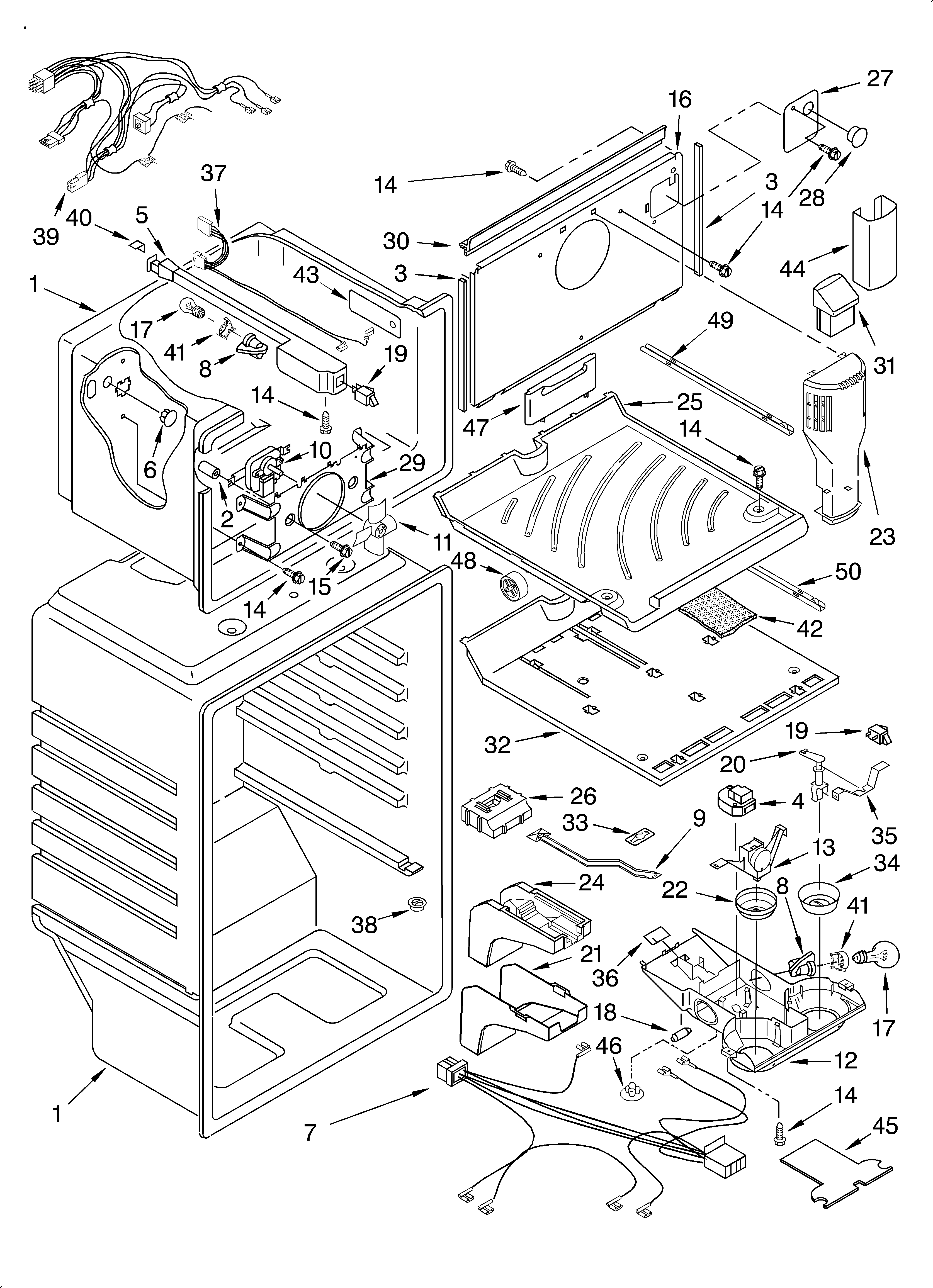 Bauknecht 3XKVN490F03 liner diagram