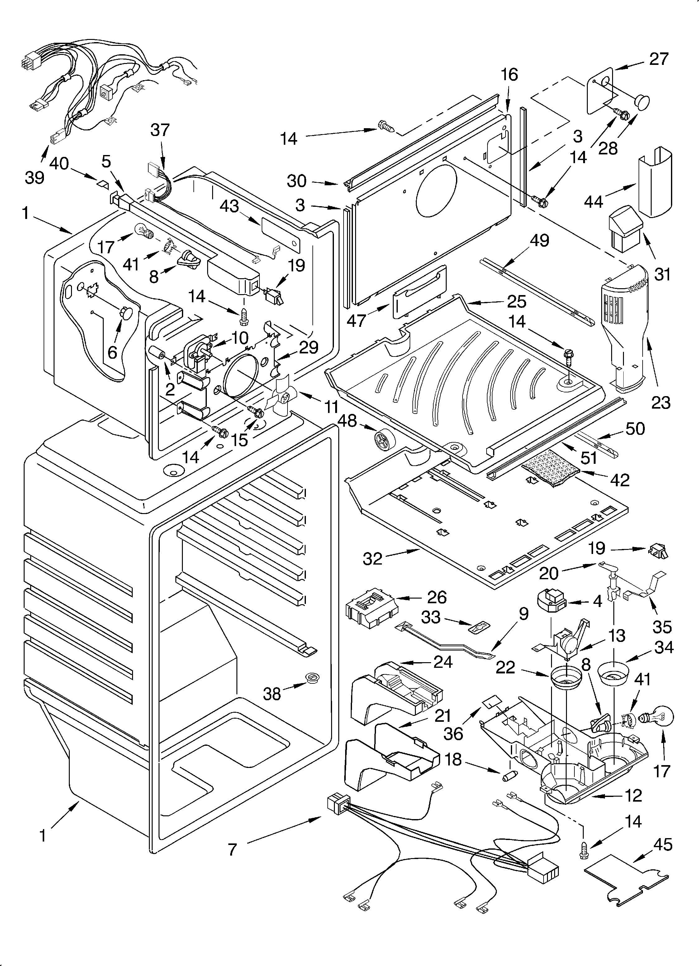 Bauknecht 3XKVN490F00 liner diagram