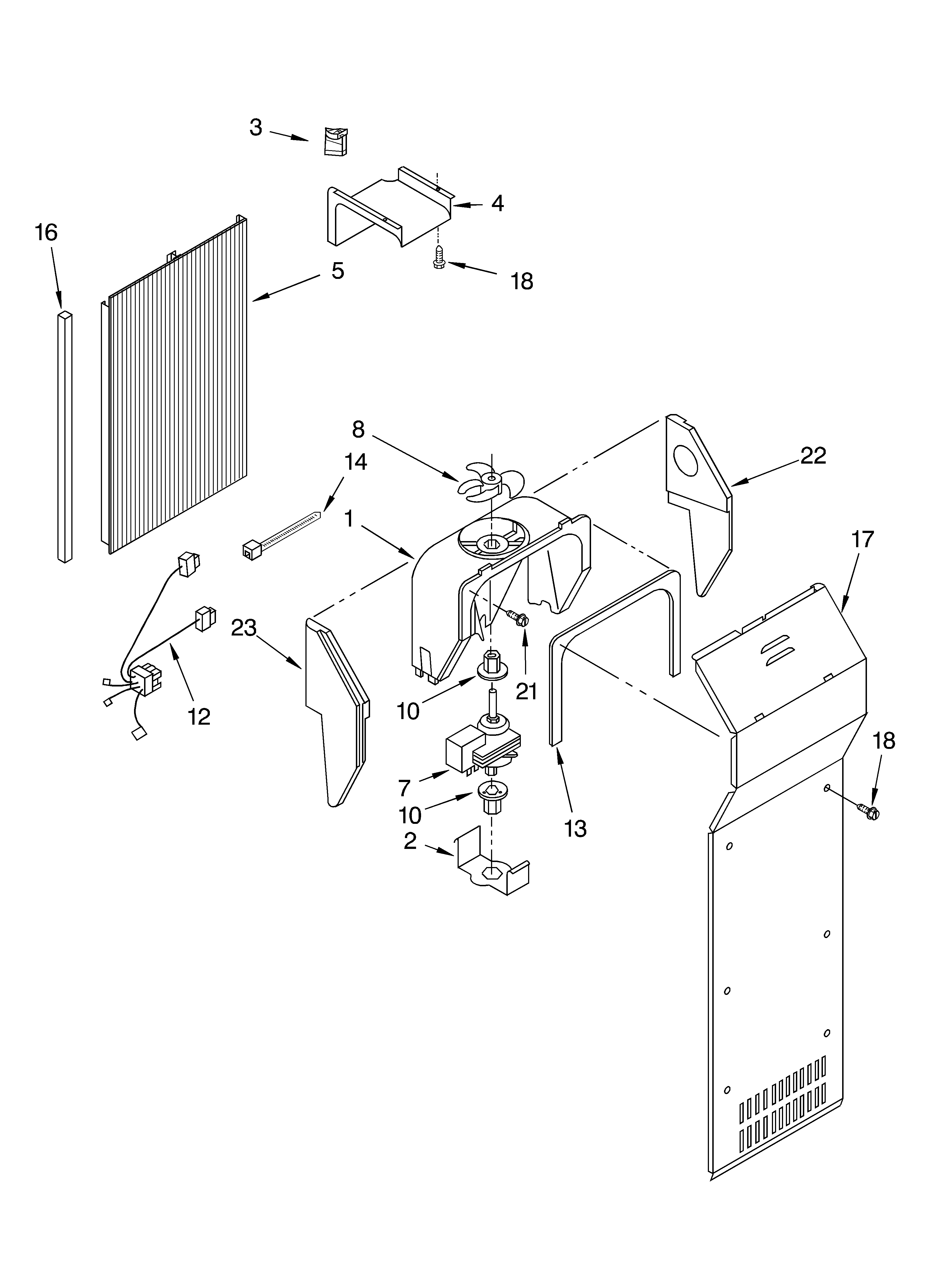 KitchenAid KSRS27ILWH00 air flow diagram