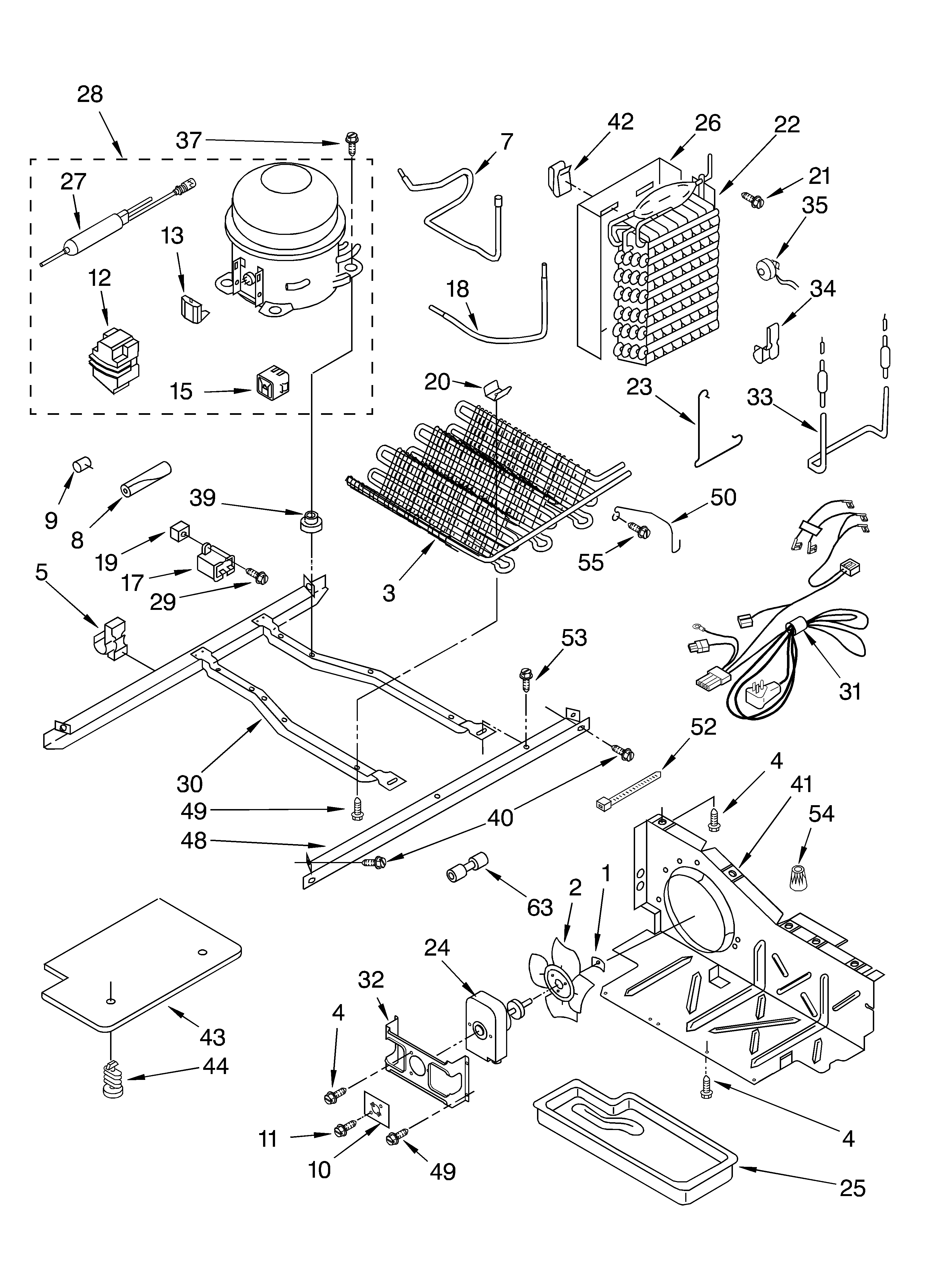 KitchenAid KSRG25FKSS03 unit diagram