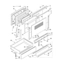 KitchenAid KERC607HBS8 door and drawer diagram