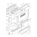 KitchenAid KESC307HBL8 door and drawer diagram