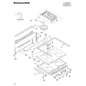 KitchenAid KGRT607HBT8 cooktop/literature diagram