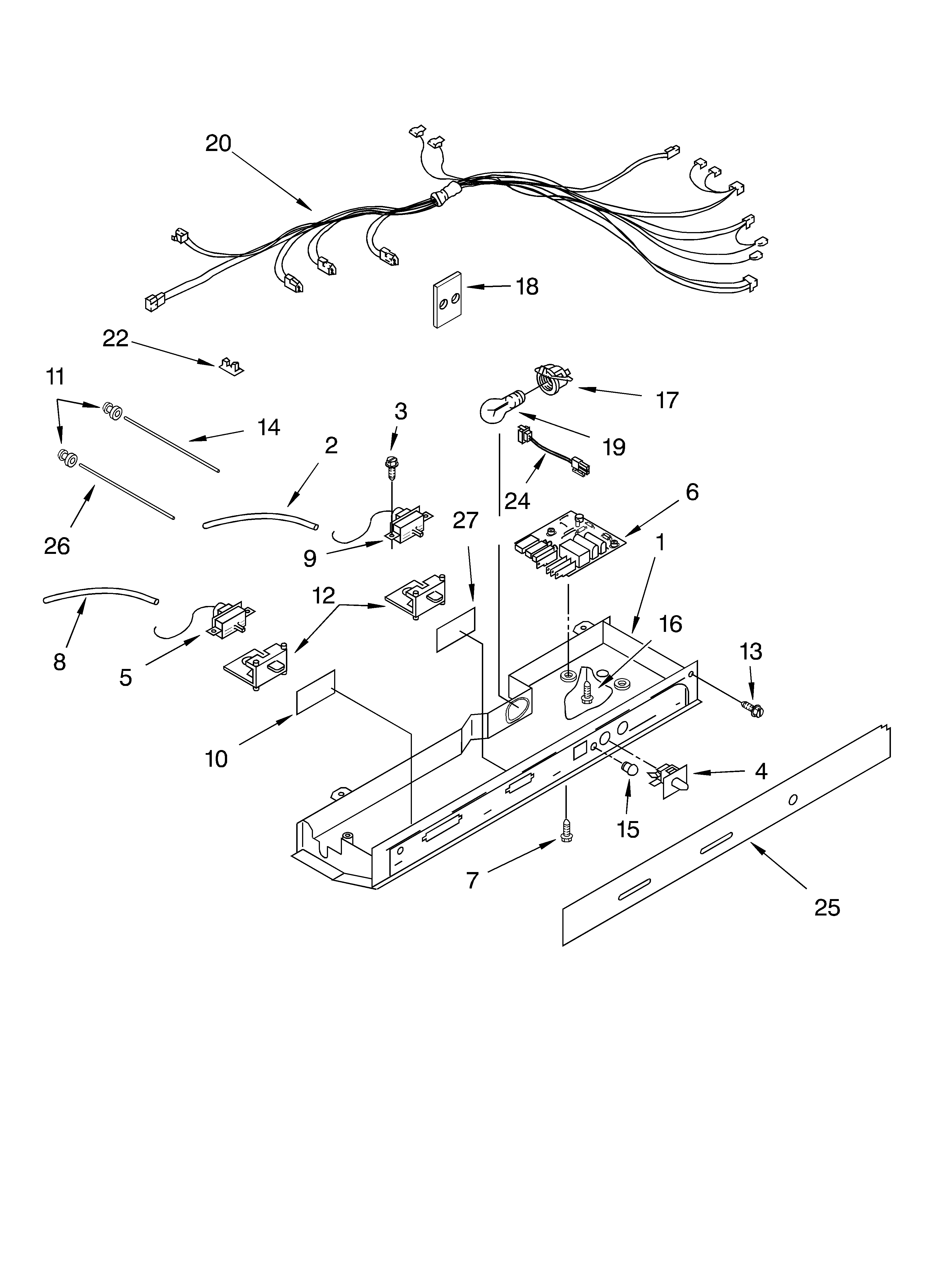 KitchenAid KSRU22FKBT03 control diagram