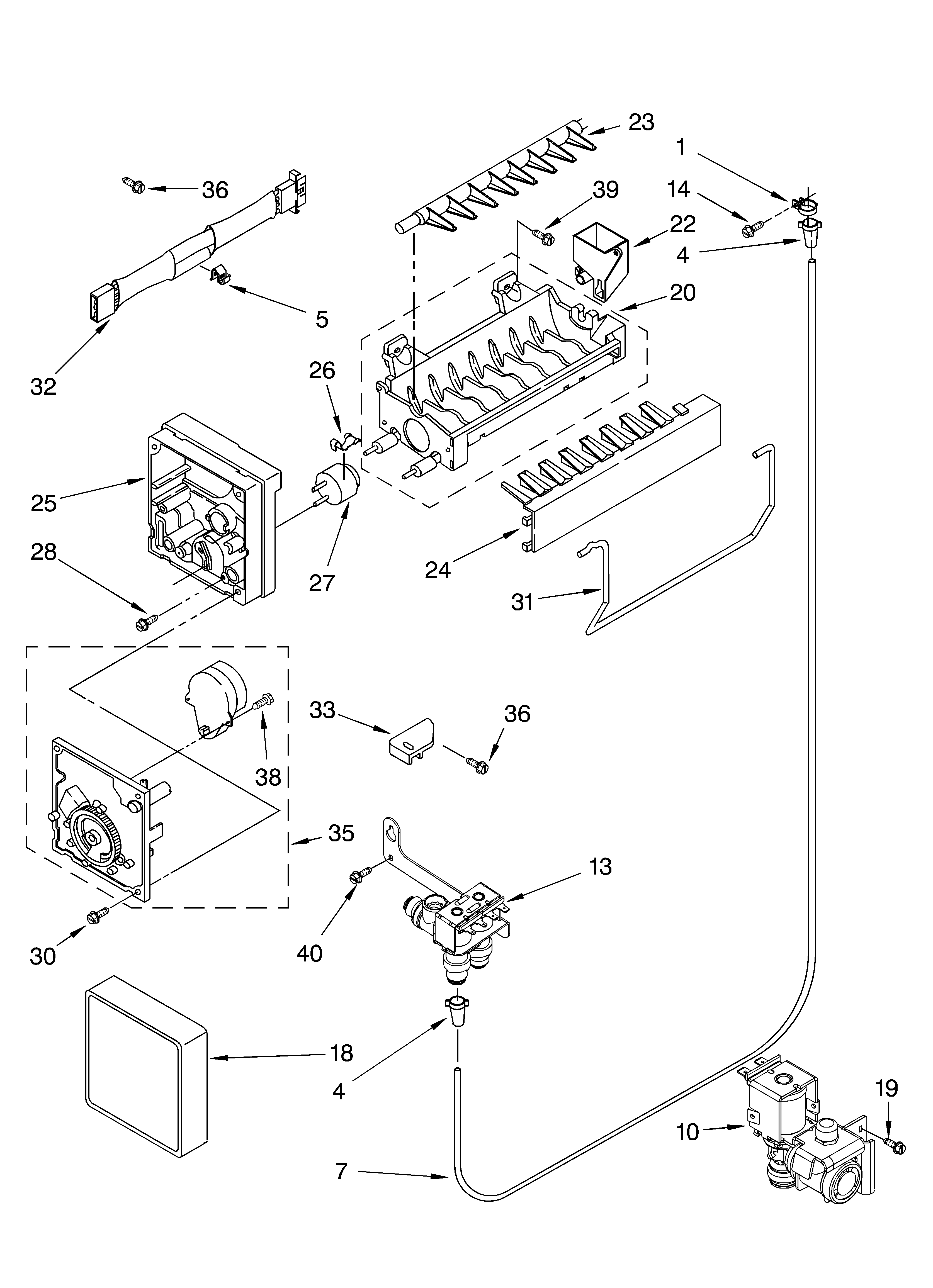 Whirlpool GR2SHTXKL02 ice maker diagram