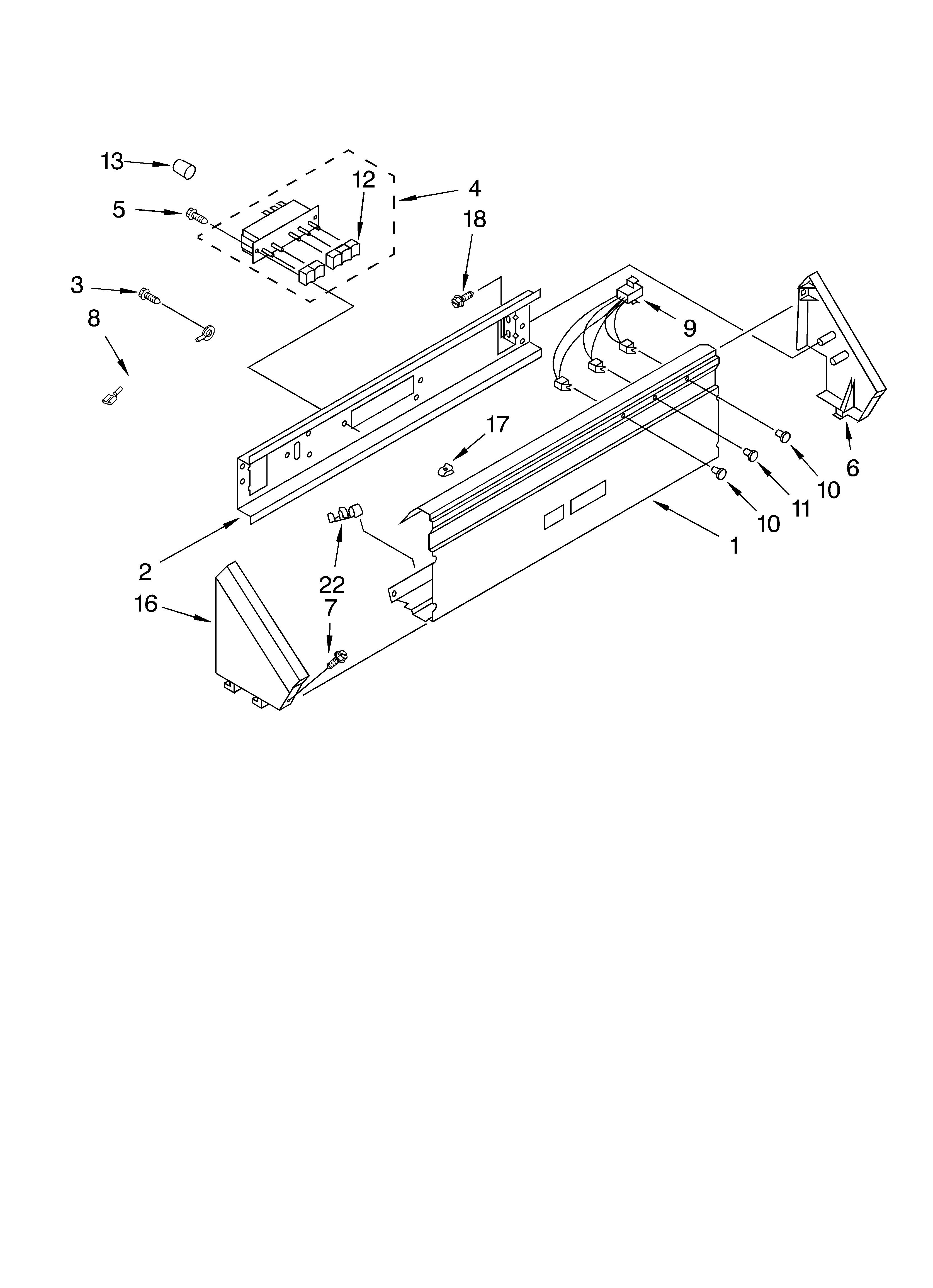 Whirlpool CAM2762KQ0 control panel diagram