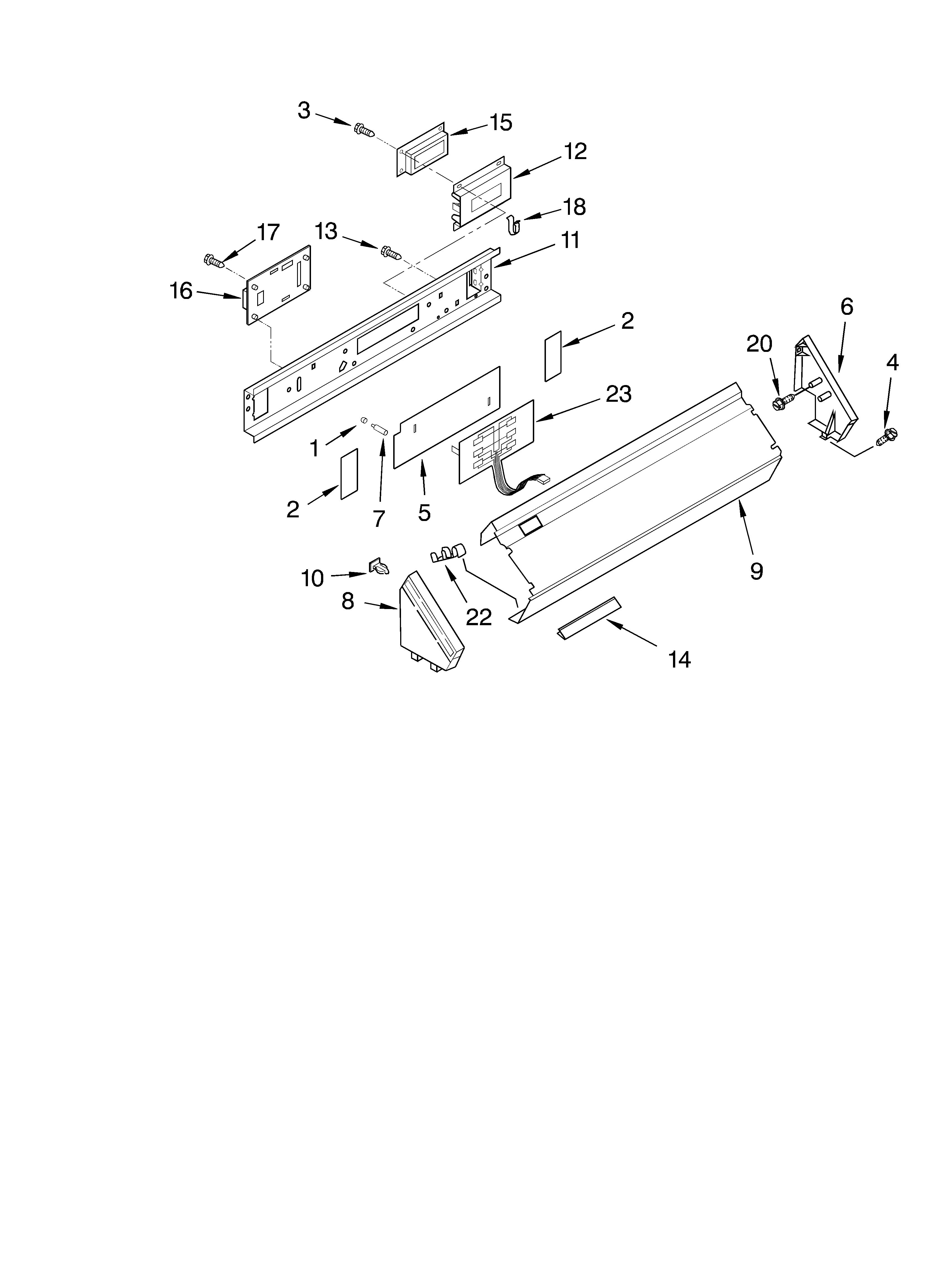 Whirlpool CAP2761KQ0 control panel diagram