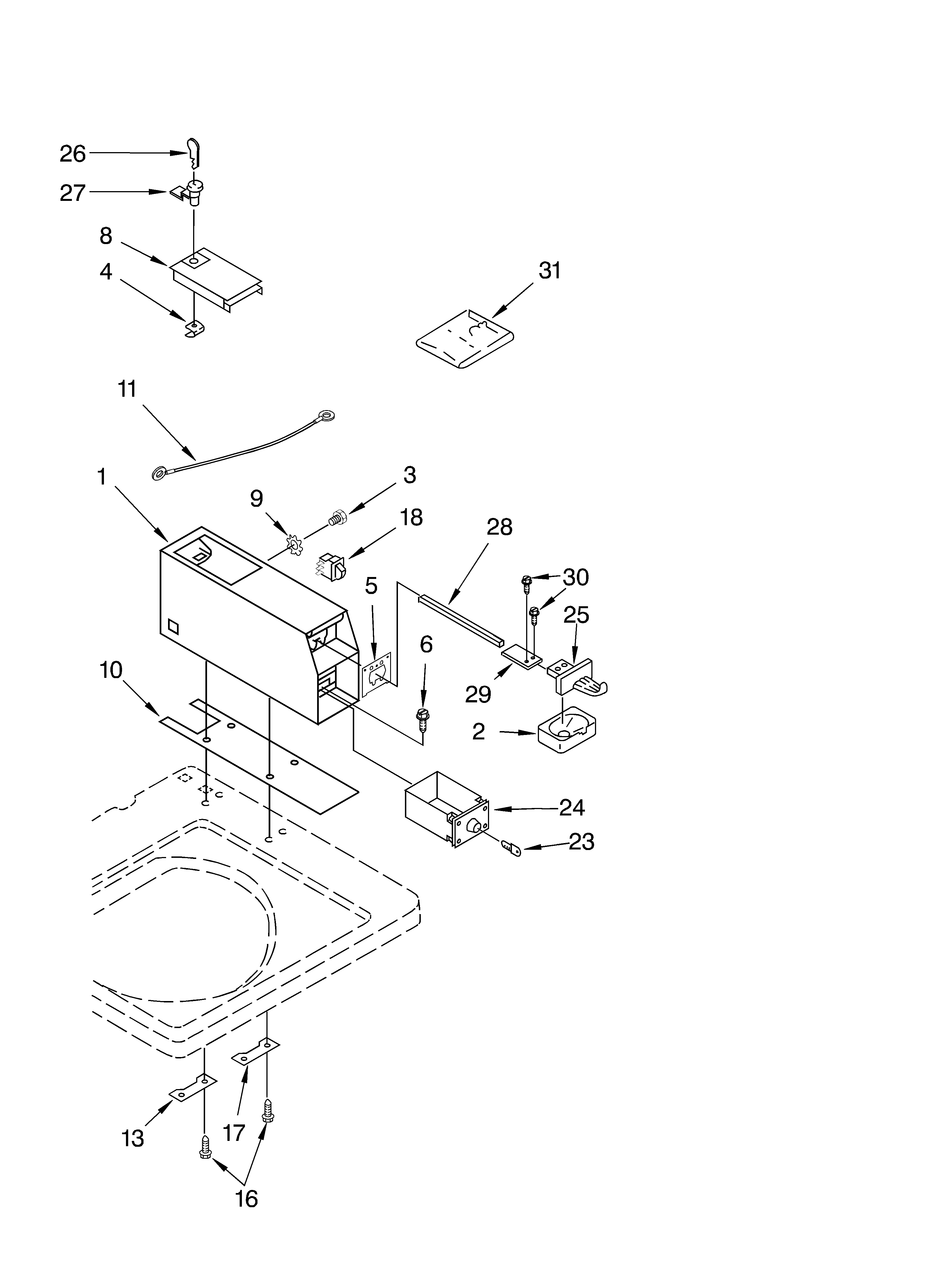 Whirlpool CAP2761KQ0 meter case diagram