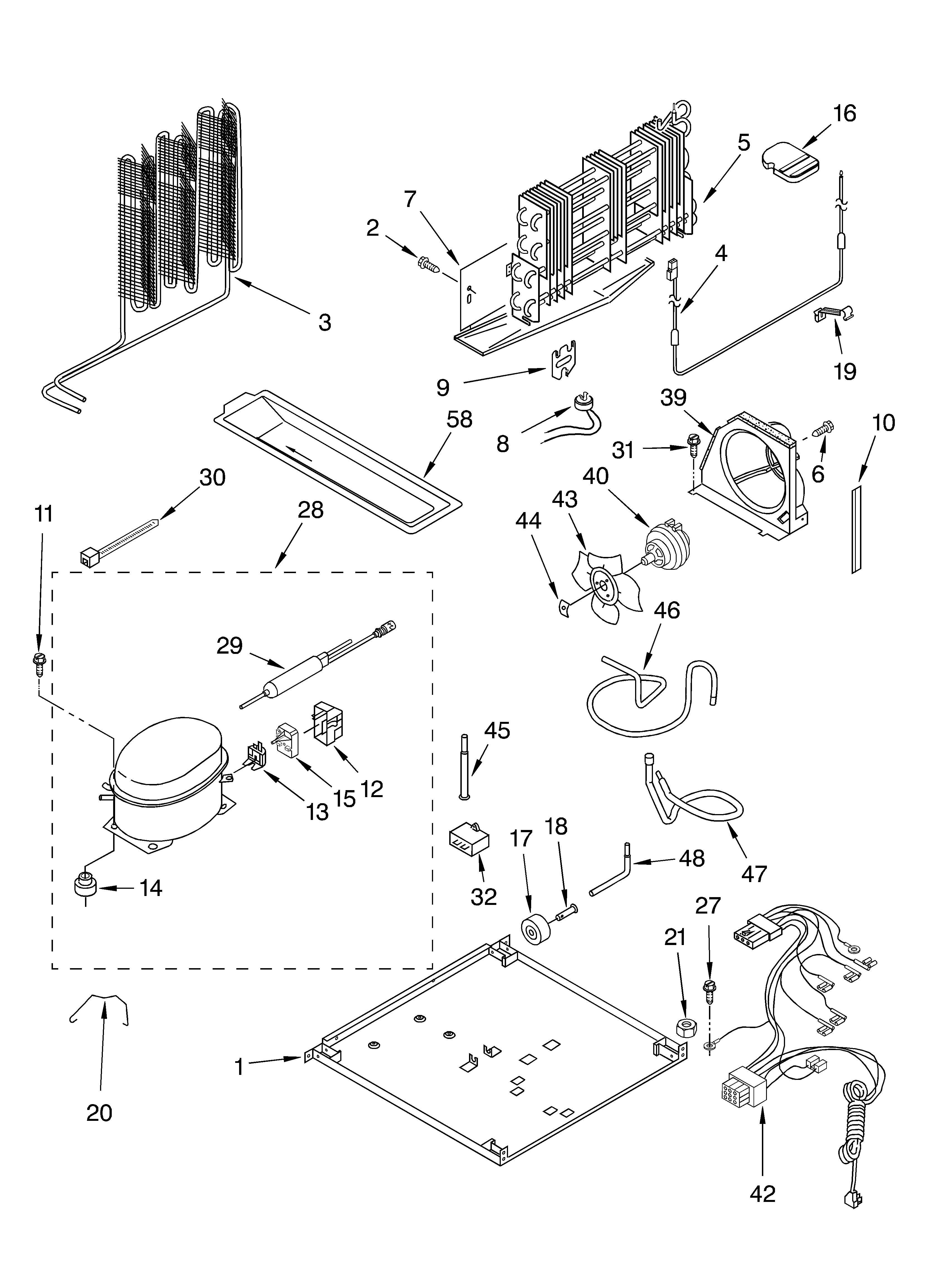 Roper RT21SKXLQ00 unit/optional diagram