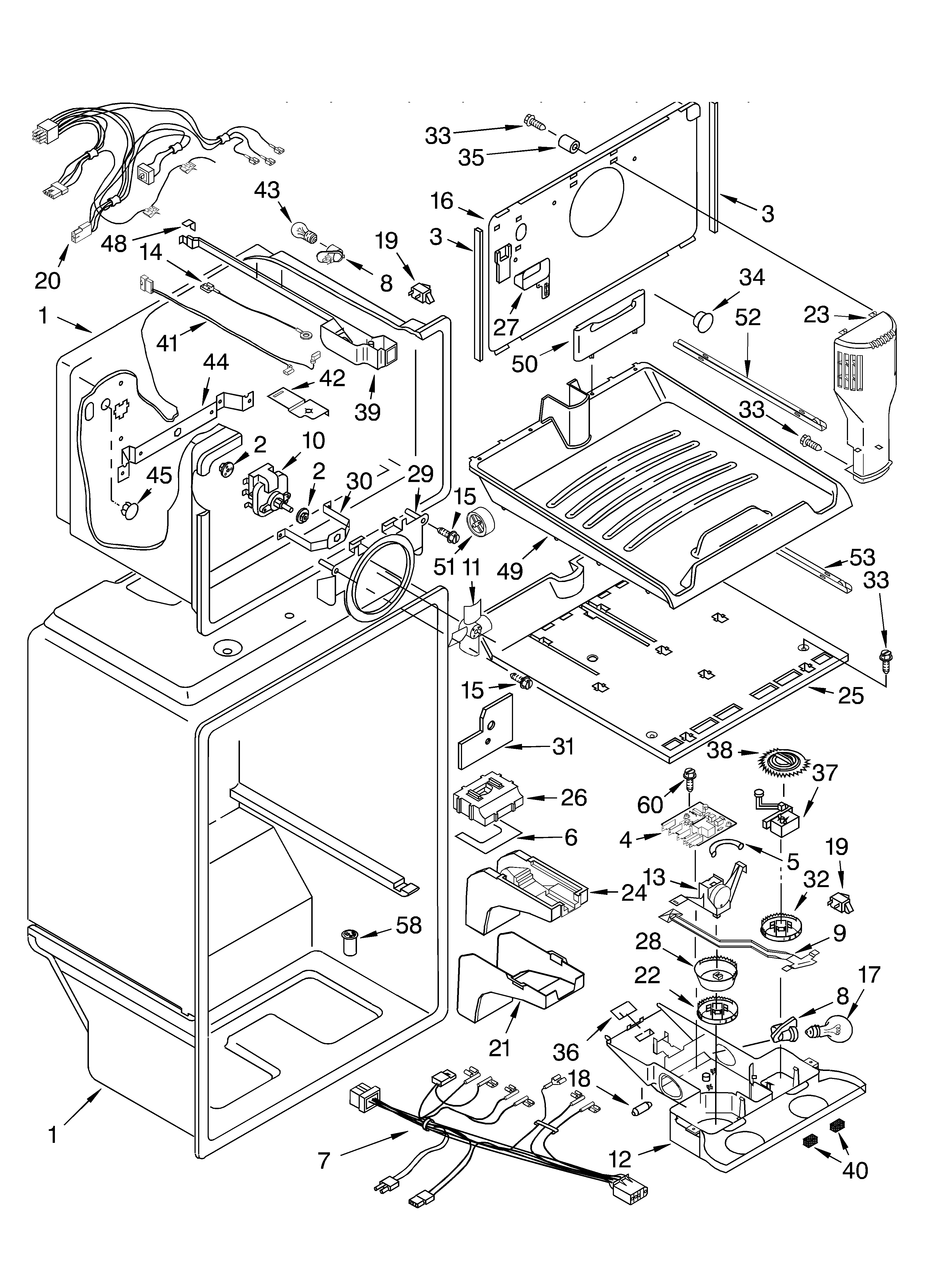 KitchenAid KTRC22KKSS02 liner diagram