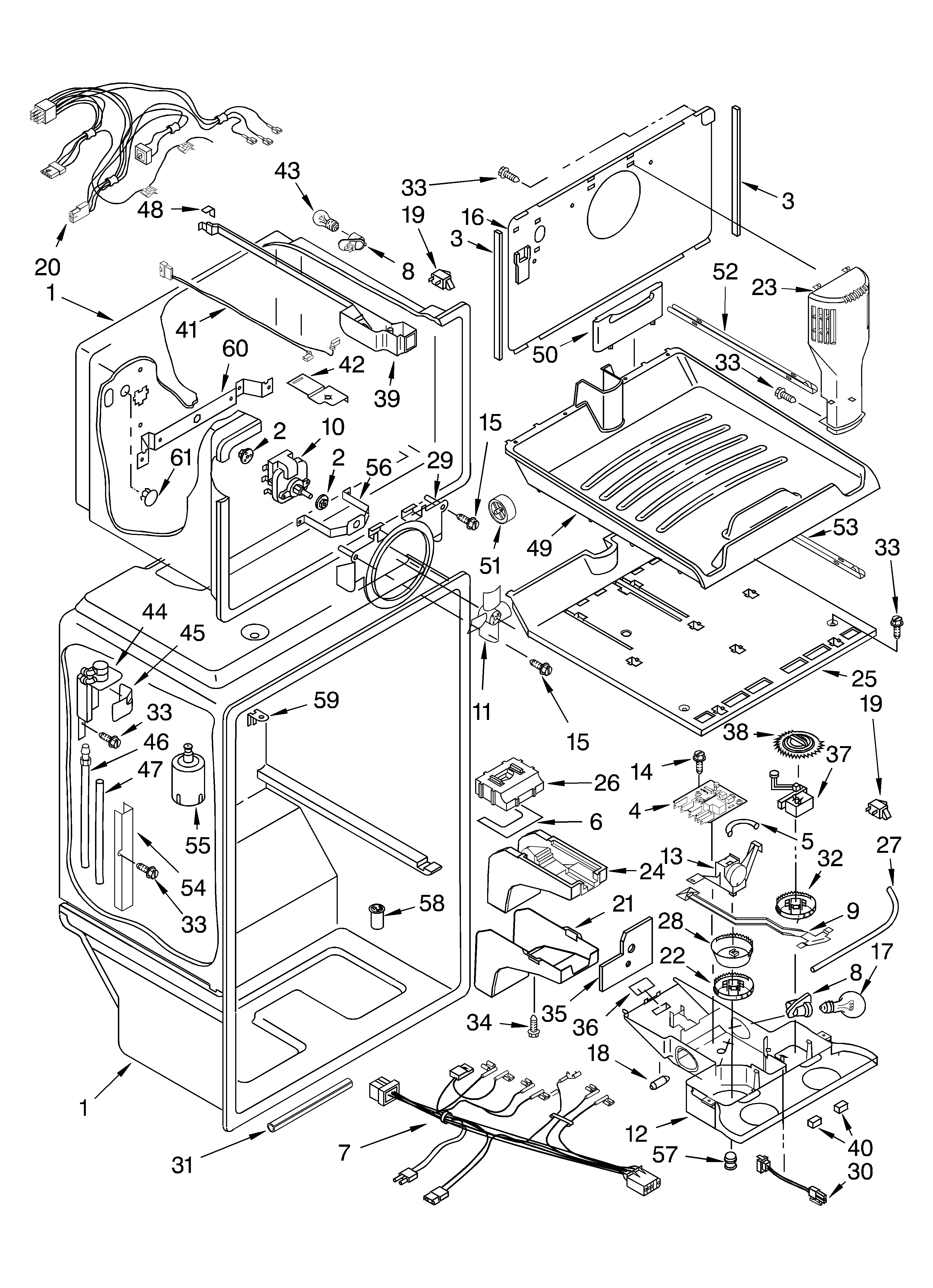 KitchenAid KTRA22ELBT01 liner diagram