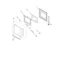 Whirlpool RBD245PDQ12 lower oven door diagram