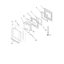 Whirlpool RBD245PDQ12 upper oven door diagram