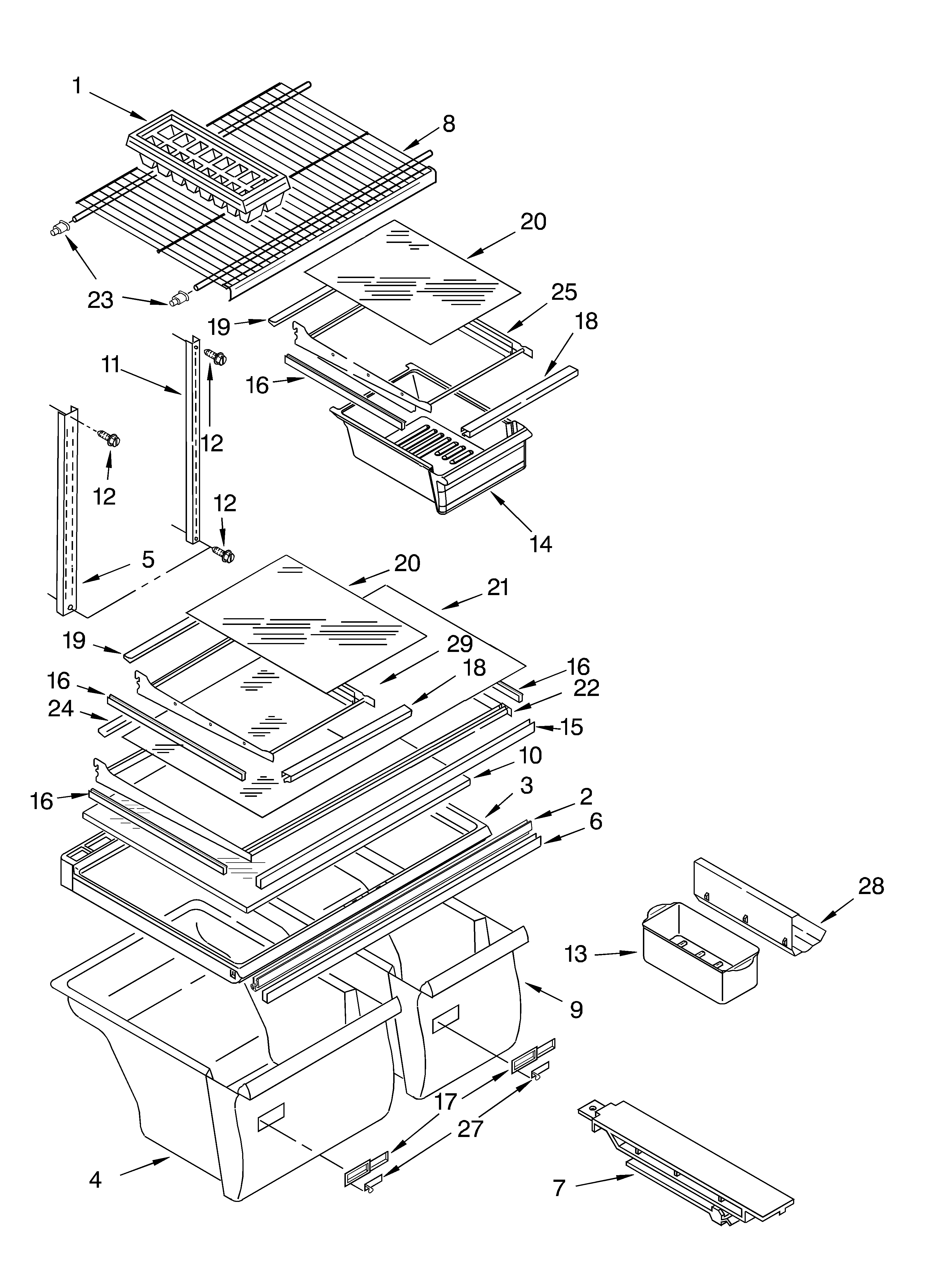 Kirkland ST18HPXKQ02 shelf/optional diagram