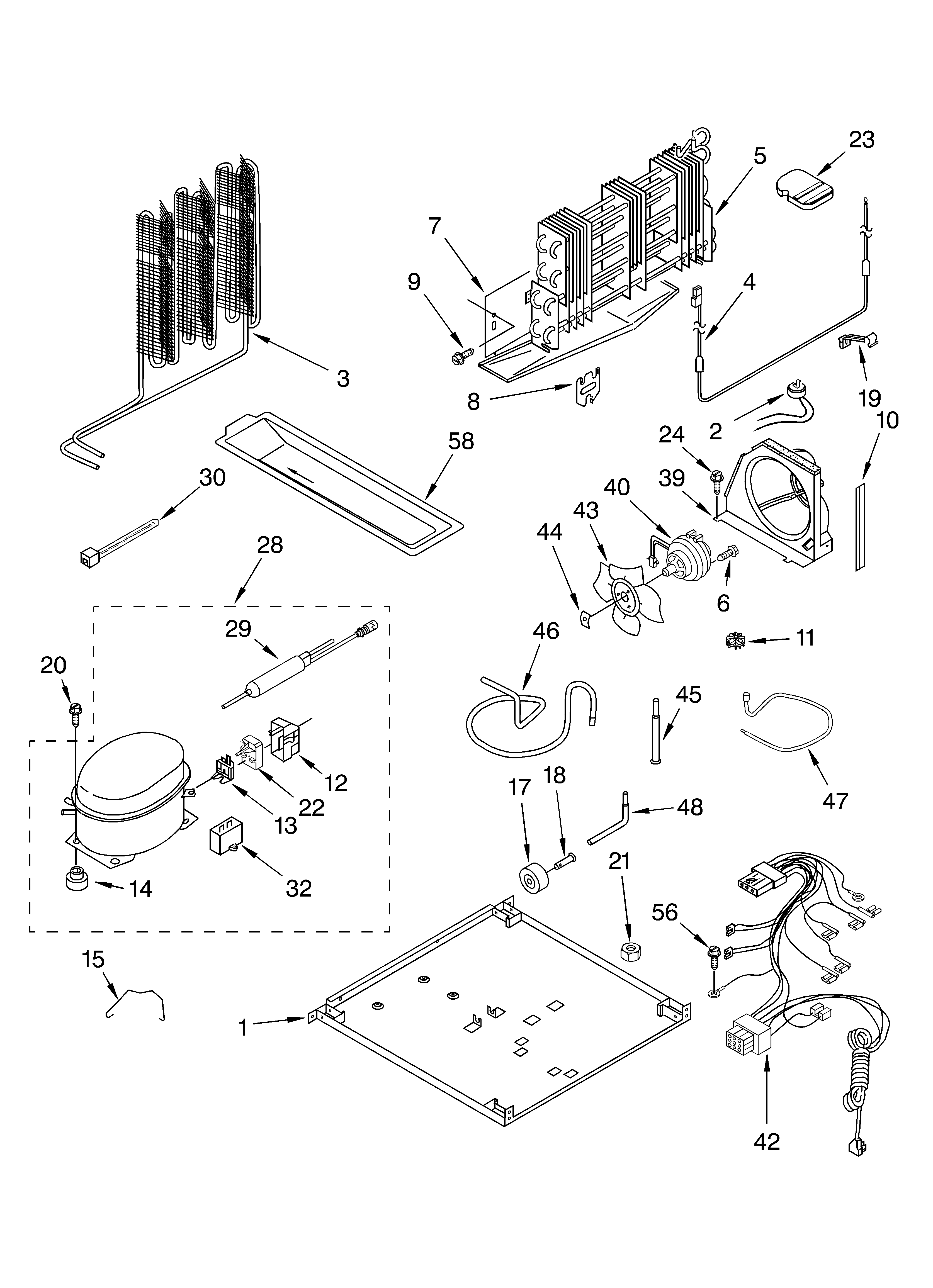 KitchenAid KTRC19KKWH02 unit diagram