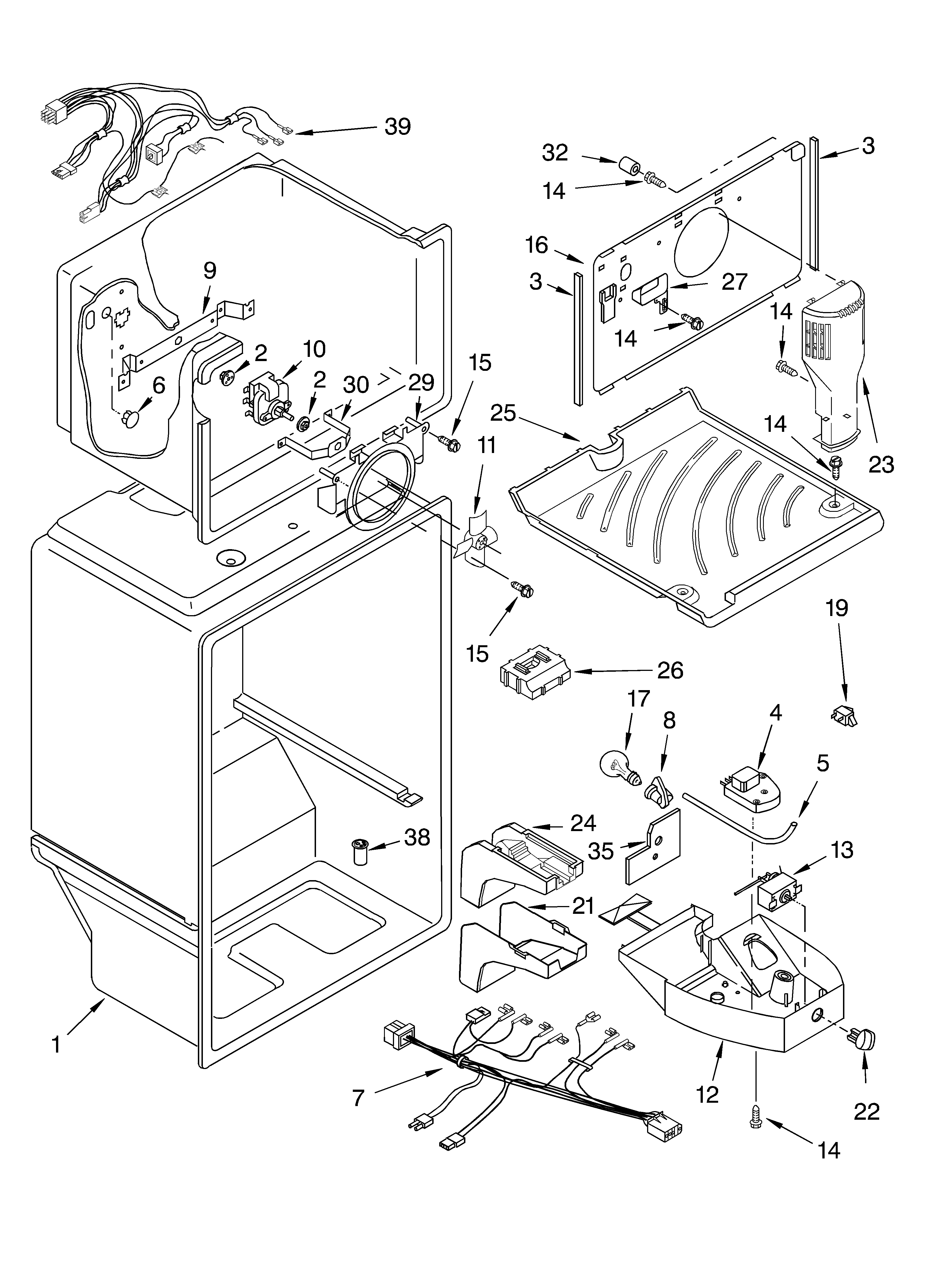 Roper RT21AKXKT02 liner diagram