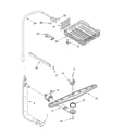 Whirlpool DU940PWKB1 upper dishrack and water feed diagram