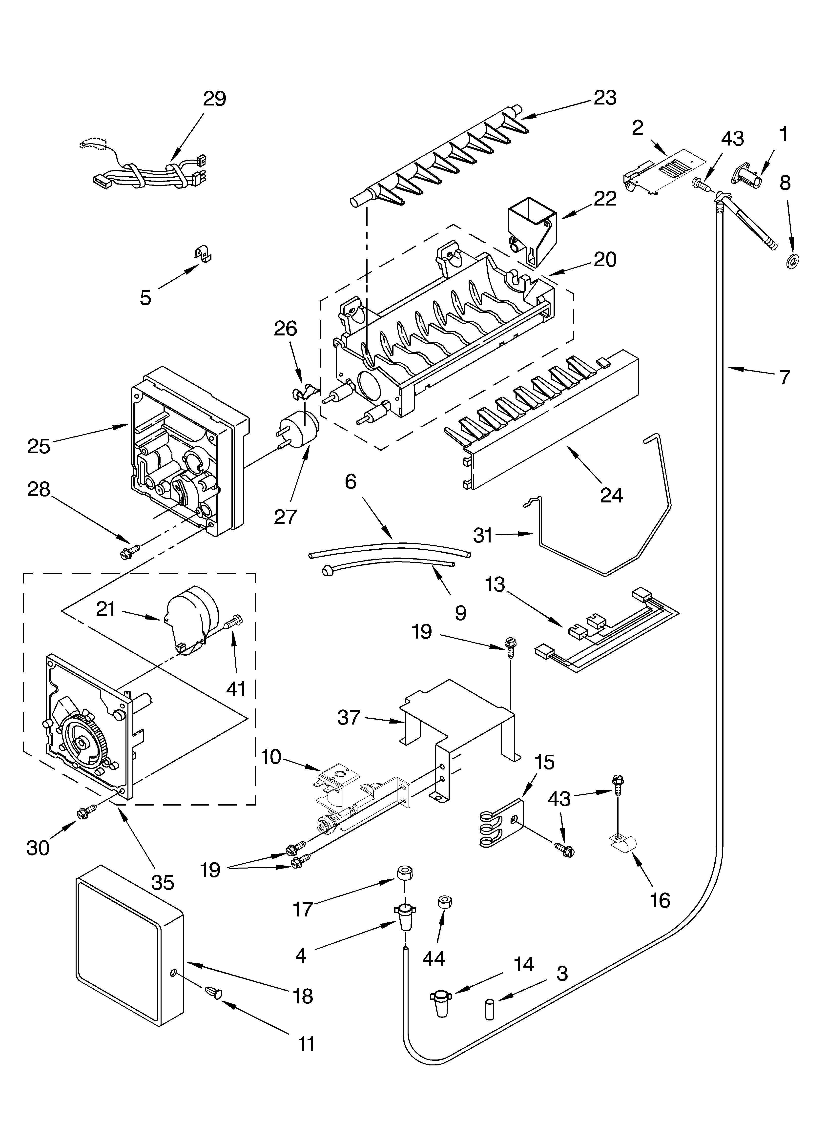 KitchenAid KSSC42FKS01 icemaker diagram