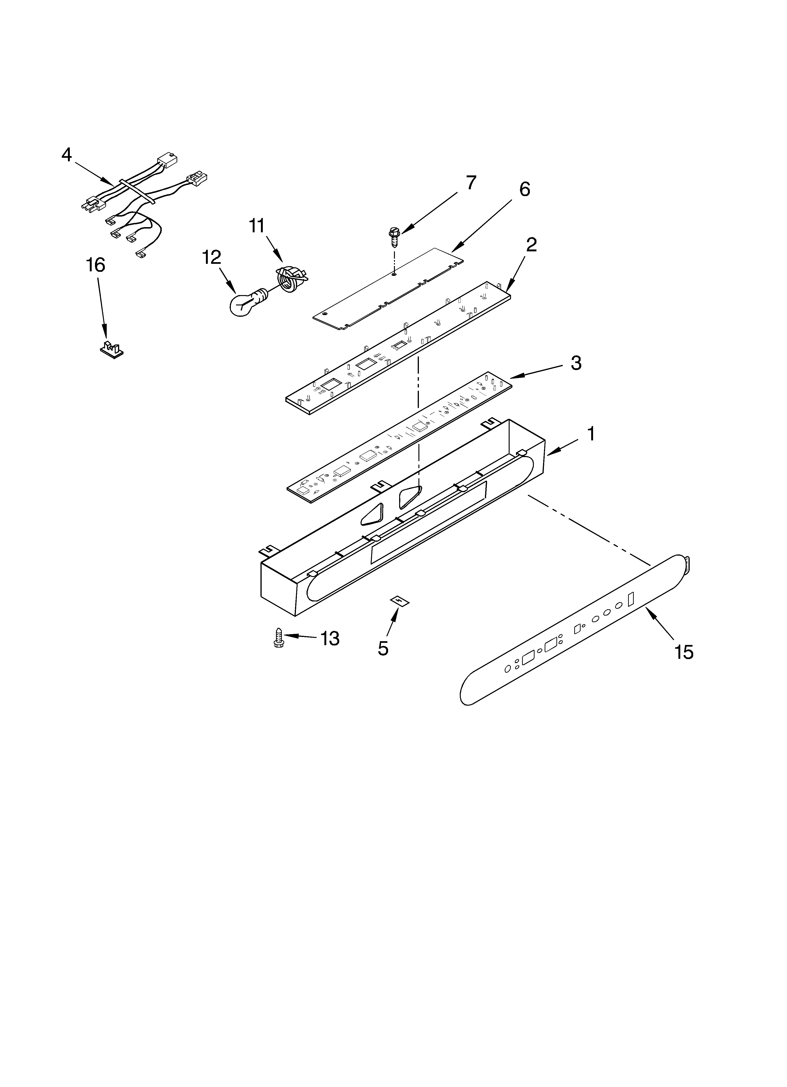 KitchenAid KSSP36QKS01 control panel diagram
