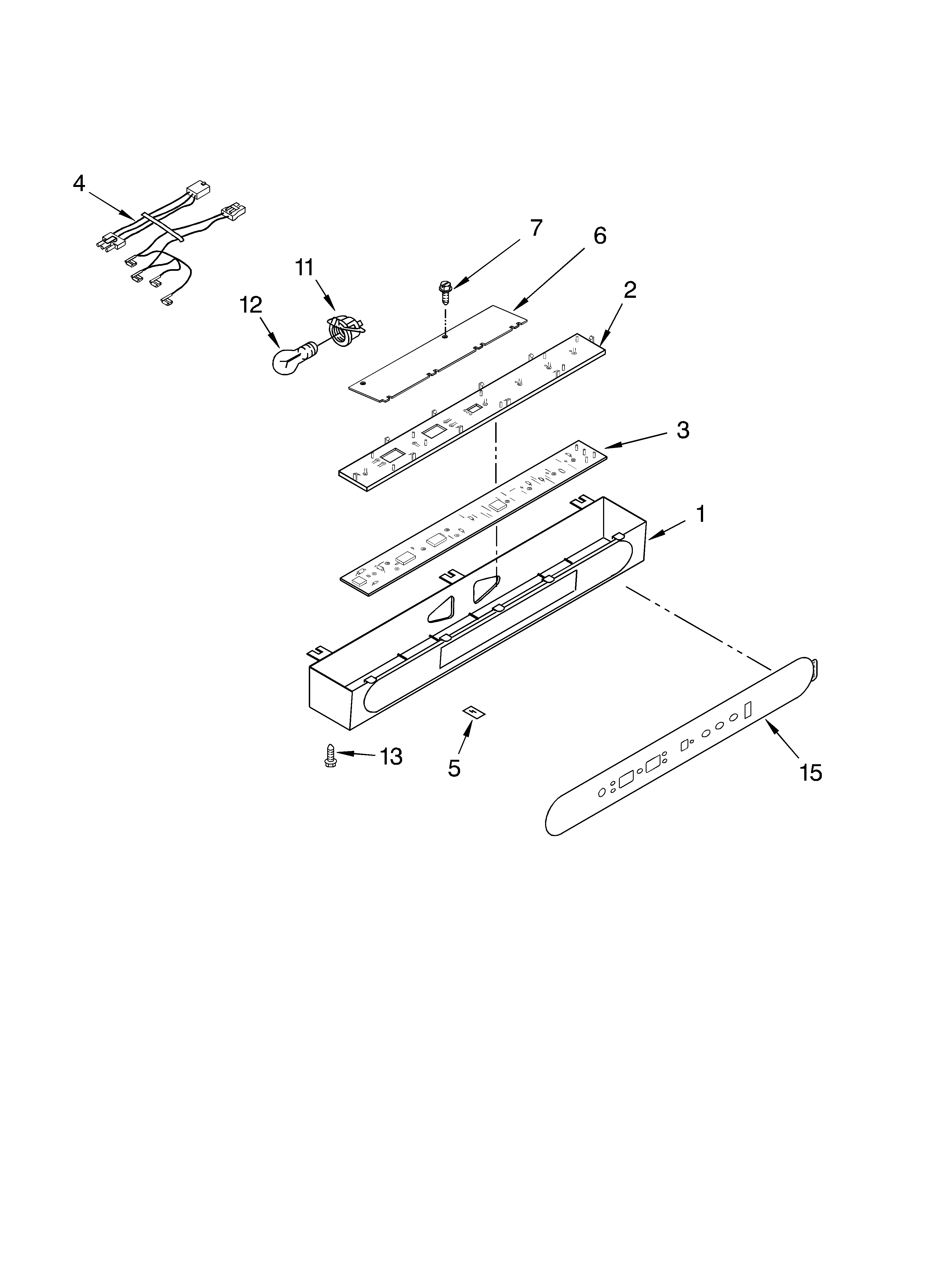 KitchenAid KSSS36FKT01 control panel diagram