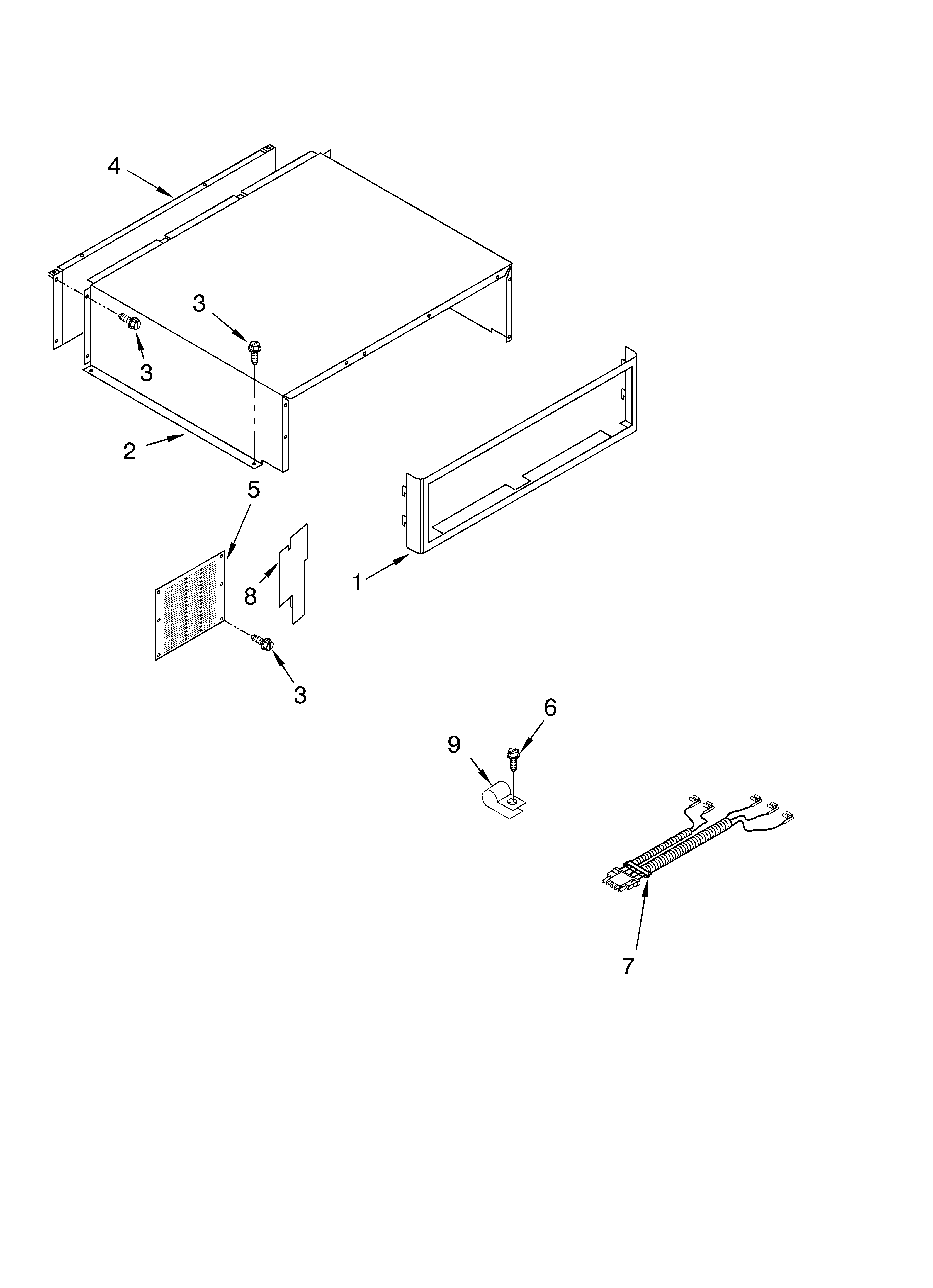 KitchenAid KSSS42FKX01 top grille and unit cover diagram