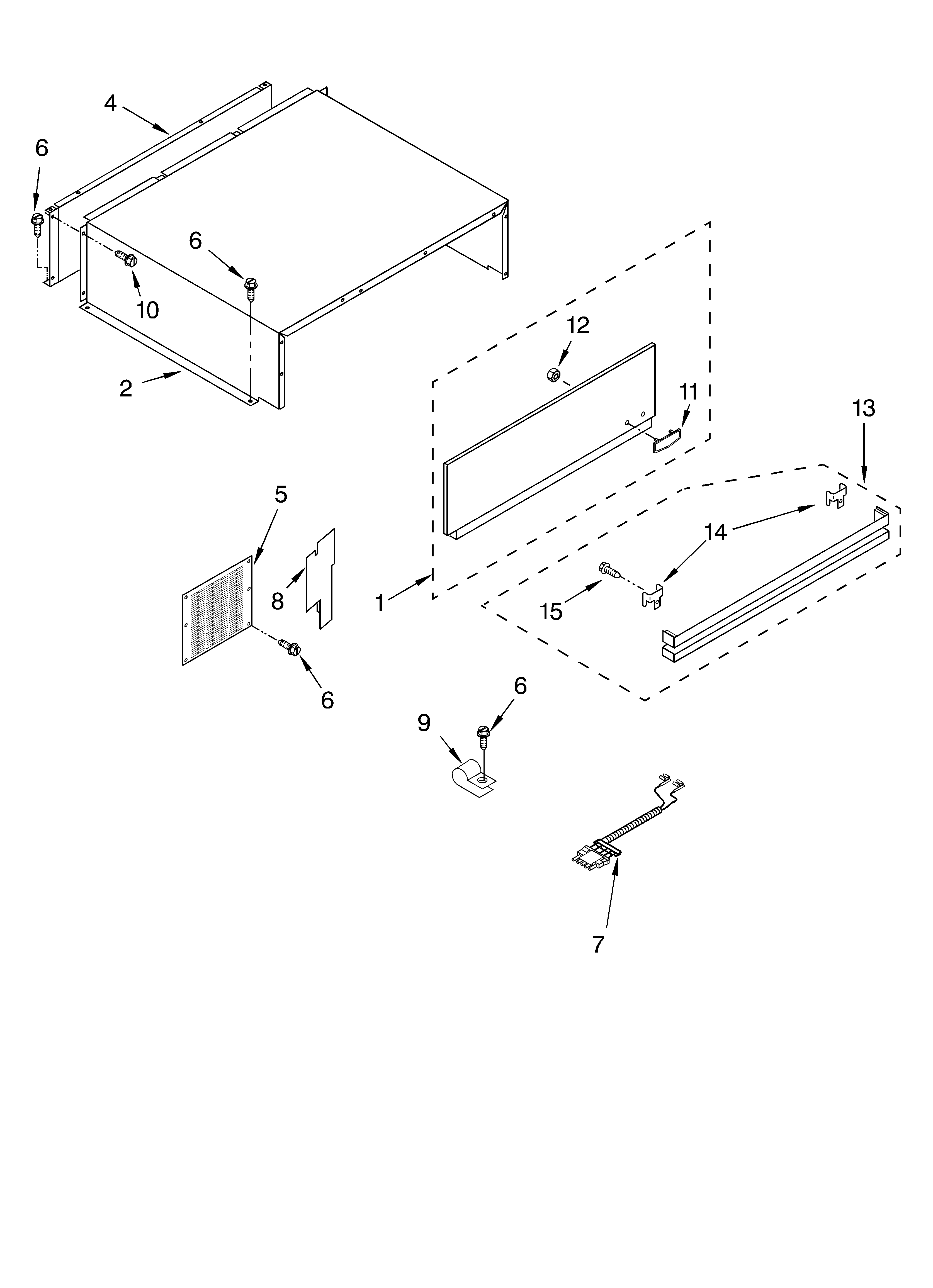 KitchenAid KBRC36FKS01 top grille and unit cover diagram