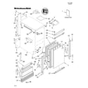 KitchenAid KUIS185JBT1 cabinet, liner and door/literature diagram