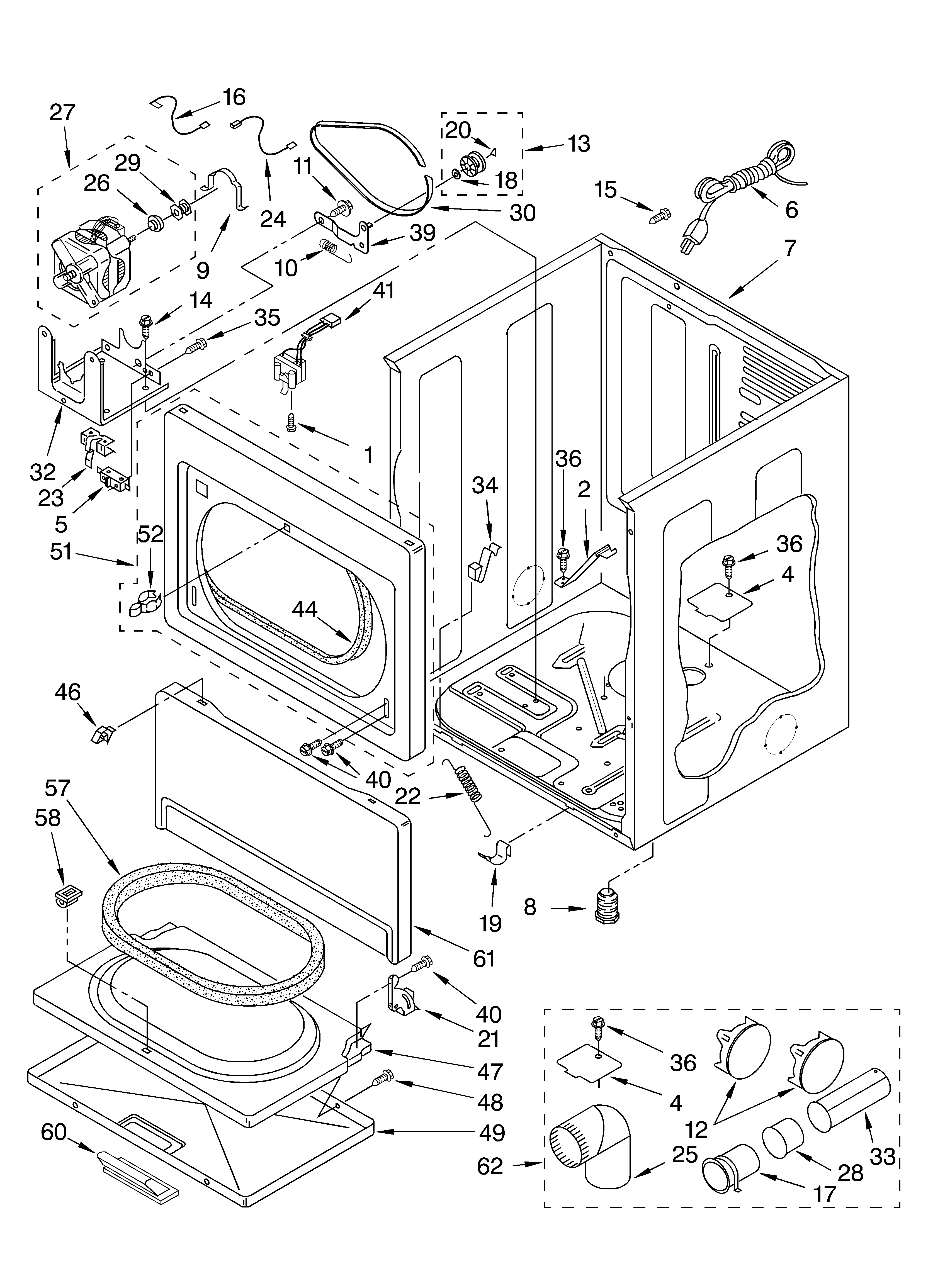 Whirlpool GGQ8811LW0 cabinet diagram