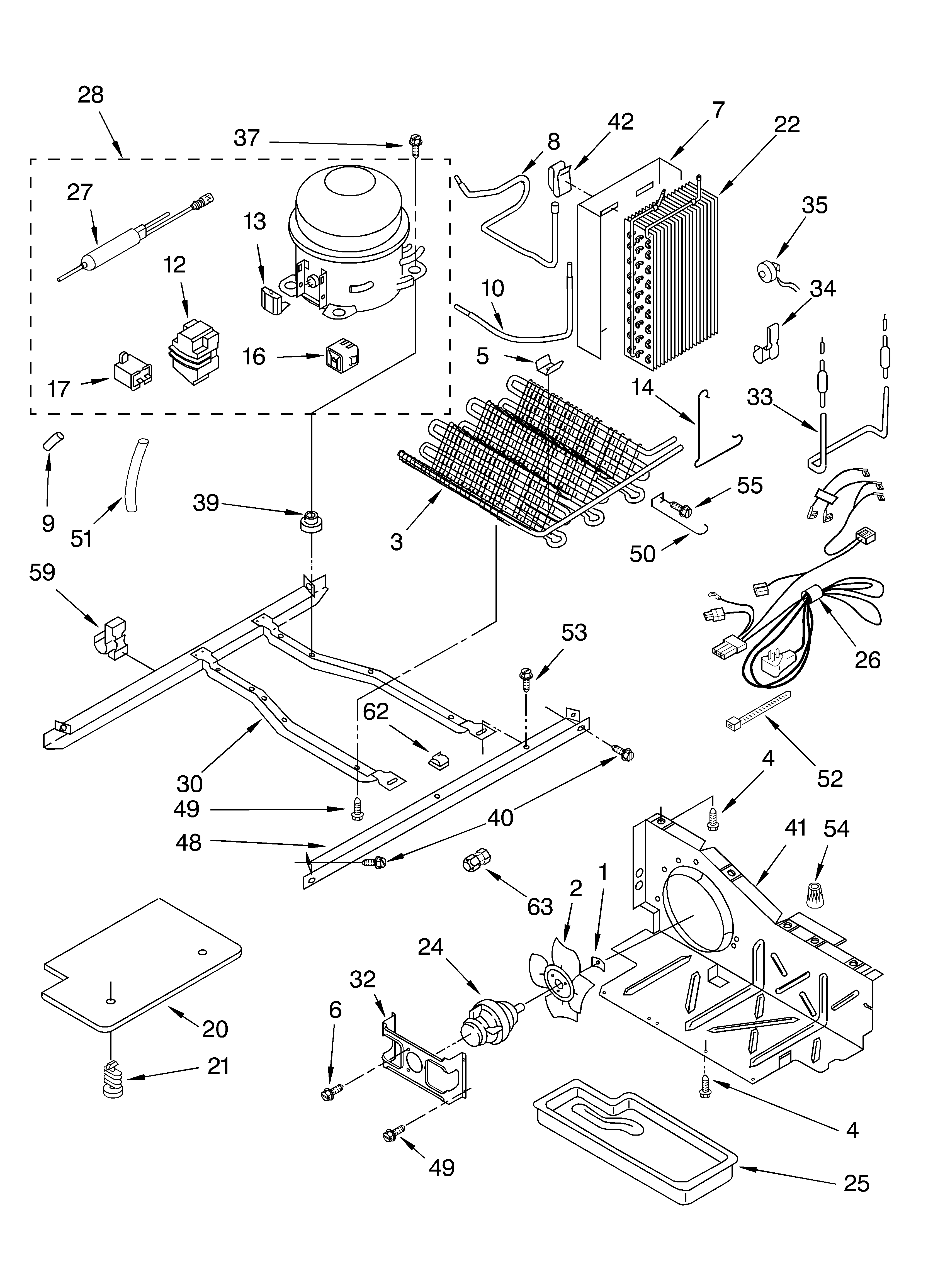 Whirlpool ED2CHQXKQ01 unit diagram