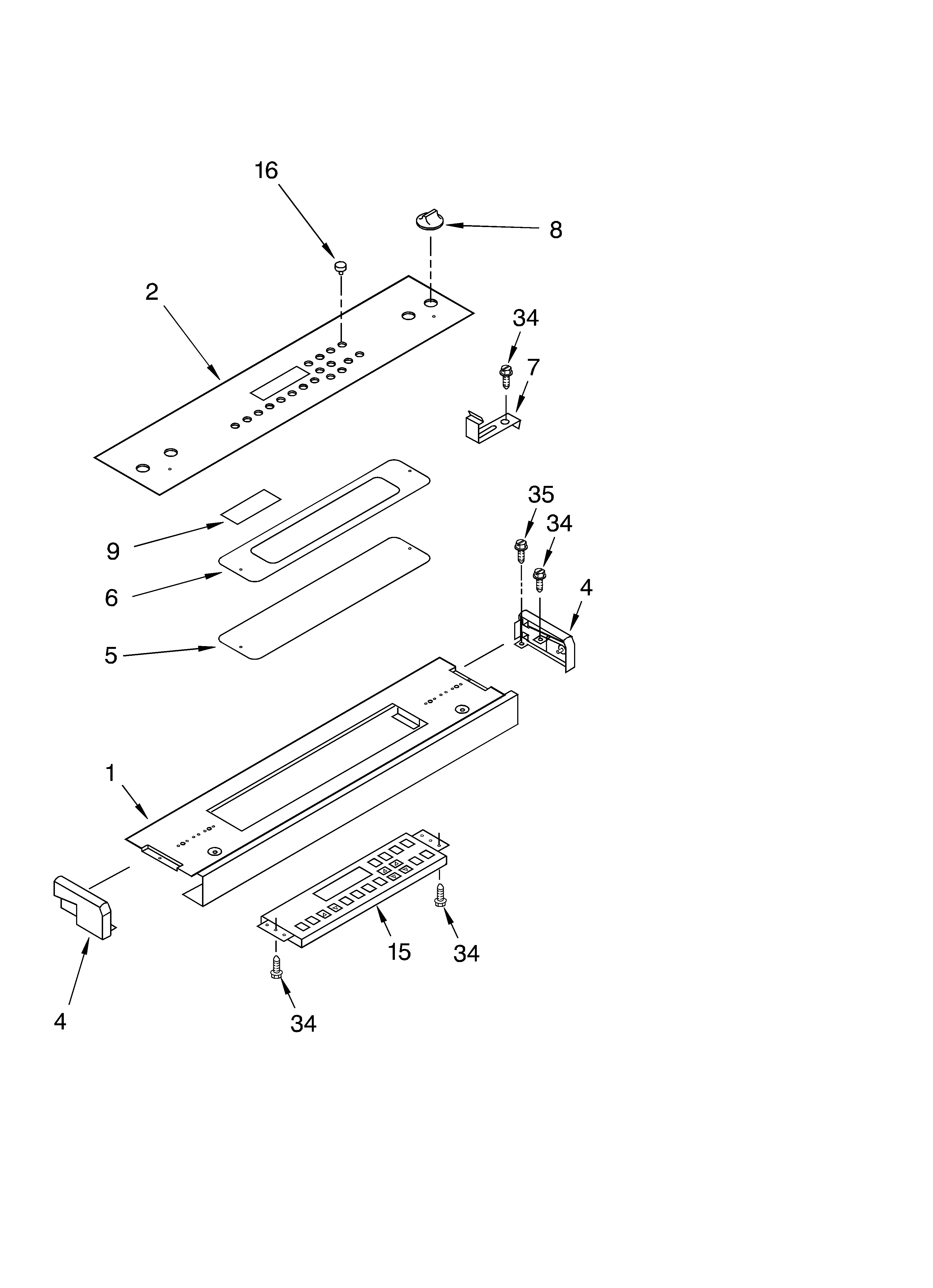 Whirlpool GW395LEGQ6 control panel diagram