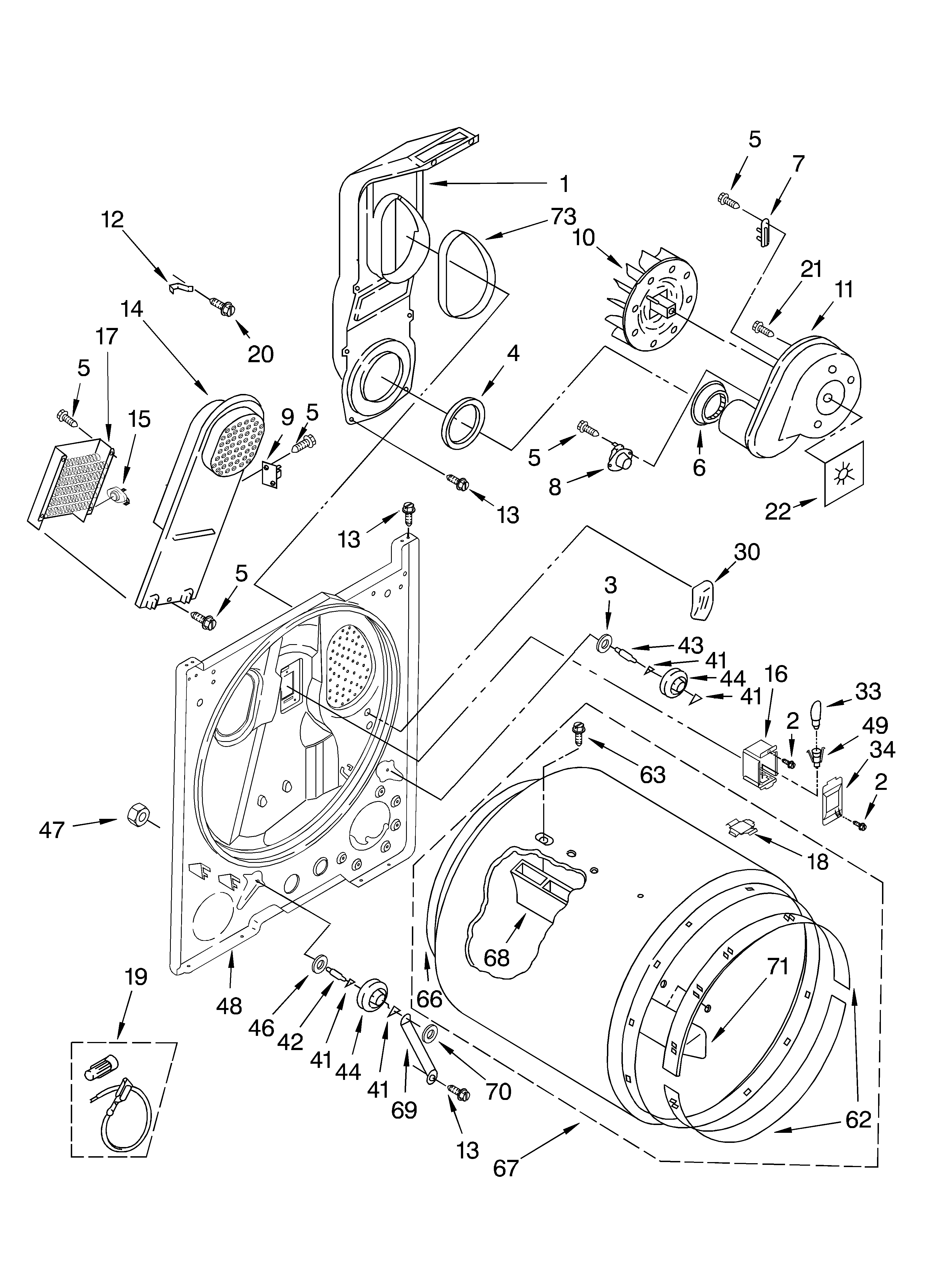 Whirlpool LEQ9508LG0 bulkhead diagram