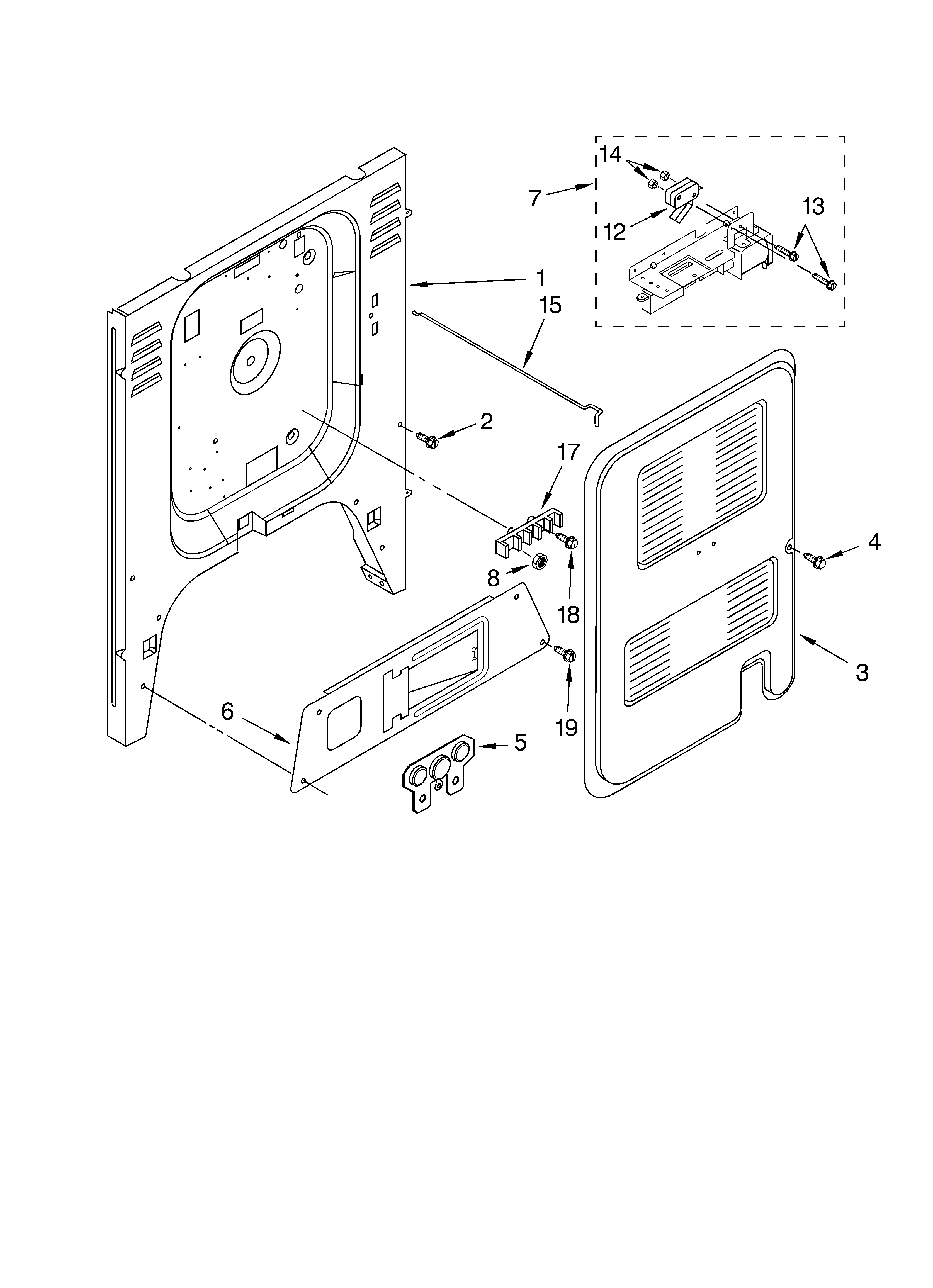 KitchenAid KGRT600HBT9 rear chassis diagram