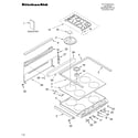 KitchenAid KGRT607HBL9 cooktop/literature diagram
