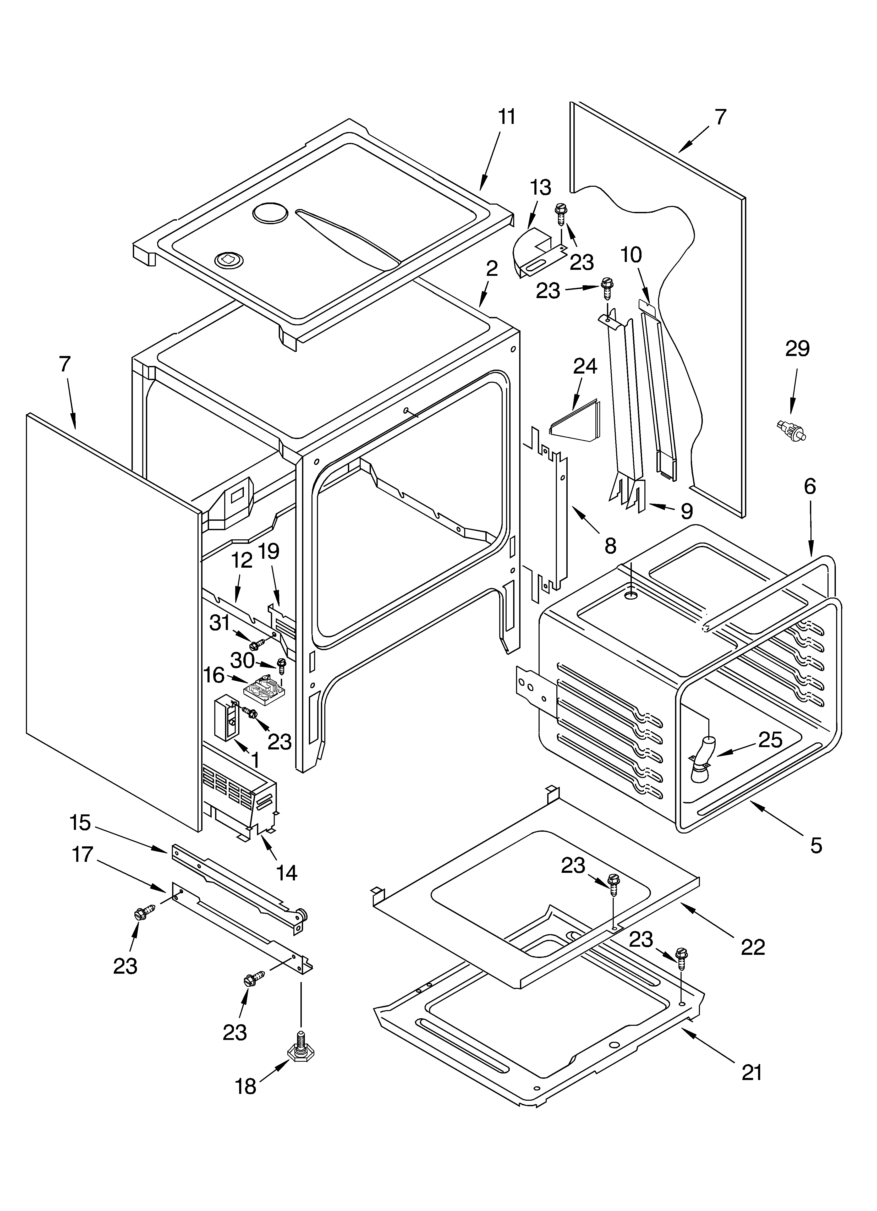 KitchenAid KGRT607HBL9 oven chassis diagram