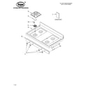 Roper FGS337KW1 cooktop/literature diagram