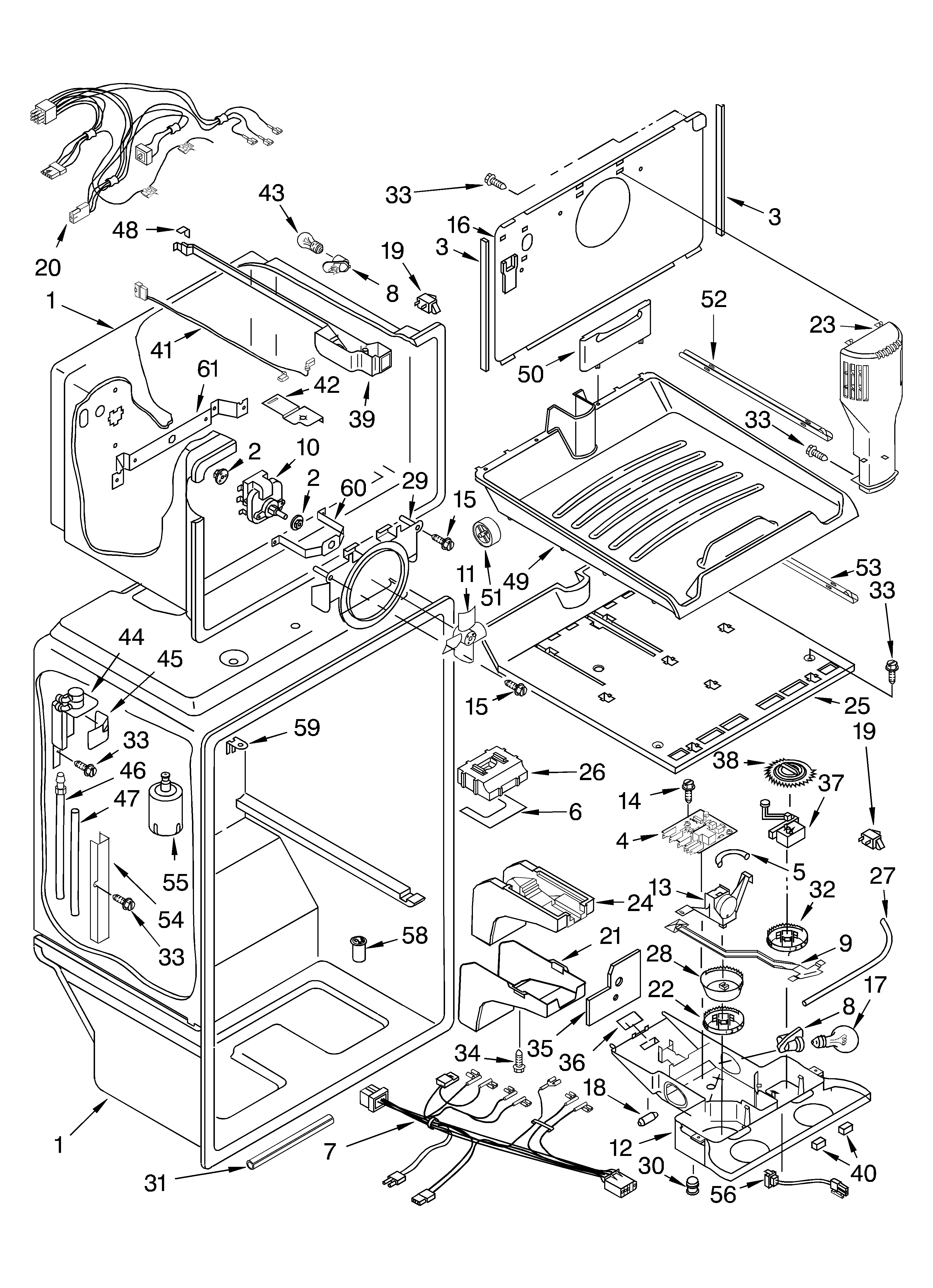 KitchenAid KTRC22ELBT01 liner diagram