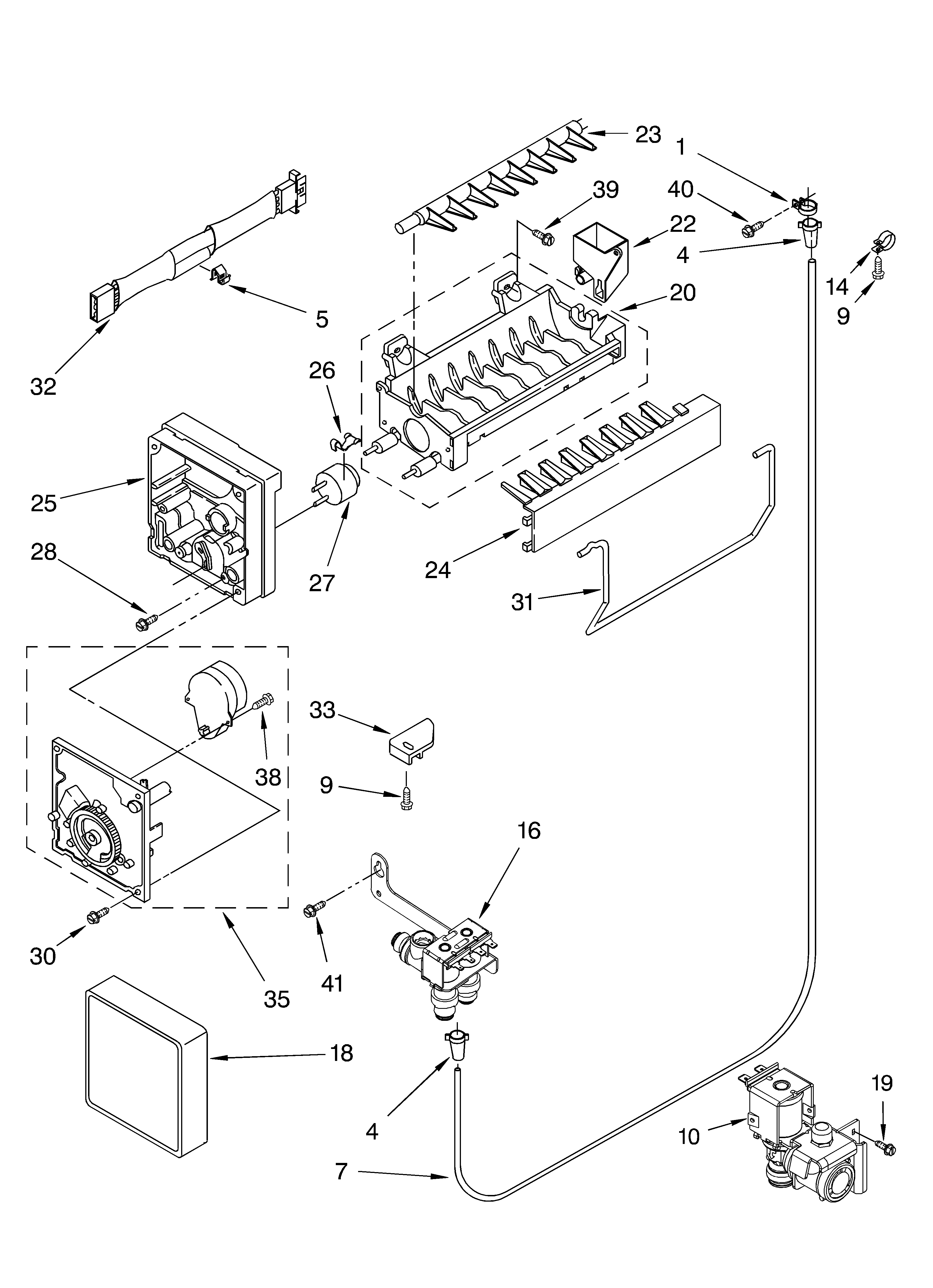 KitchenAid KTRC22ELBT01 ice maker diagram