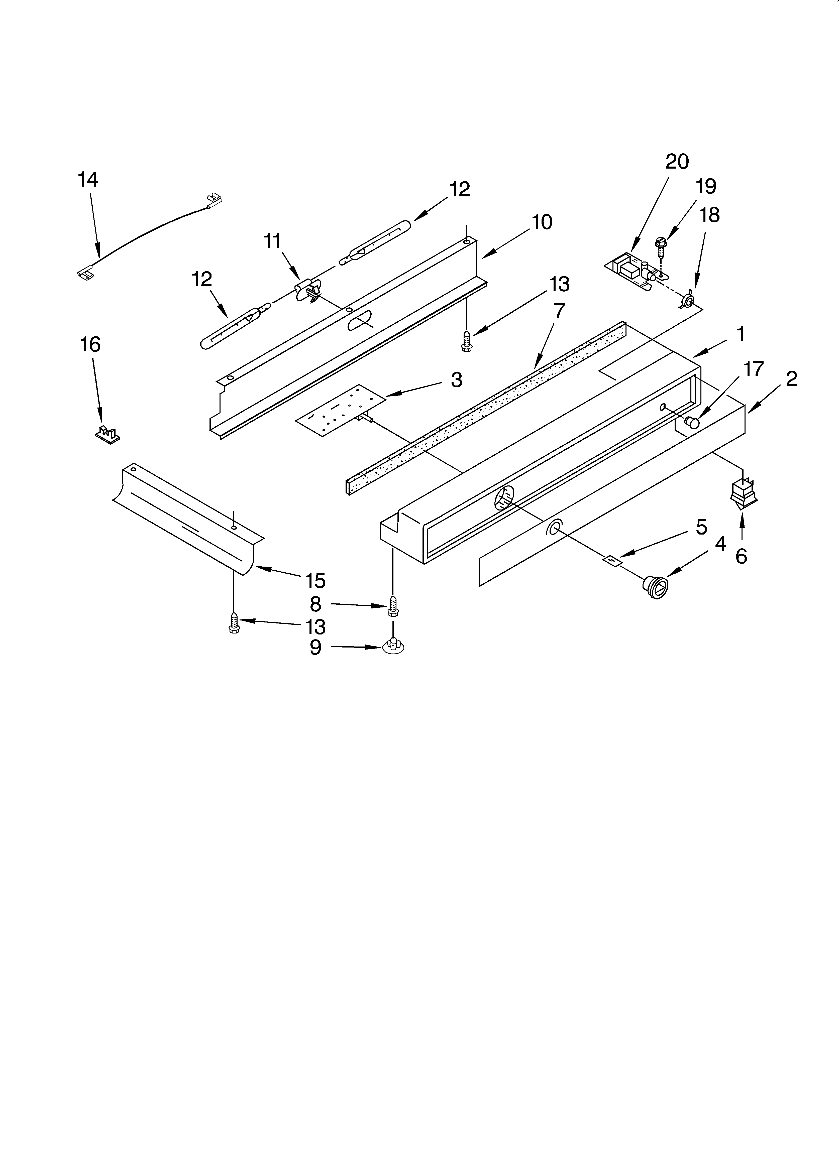 KitchenAid KSSS48QJB00 refrigerator control panel diagram