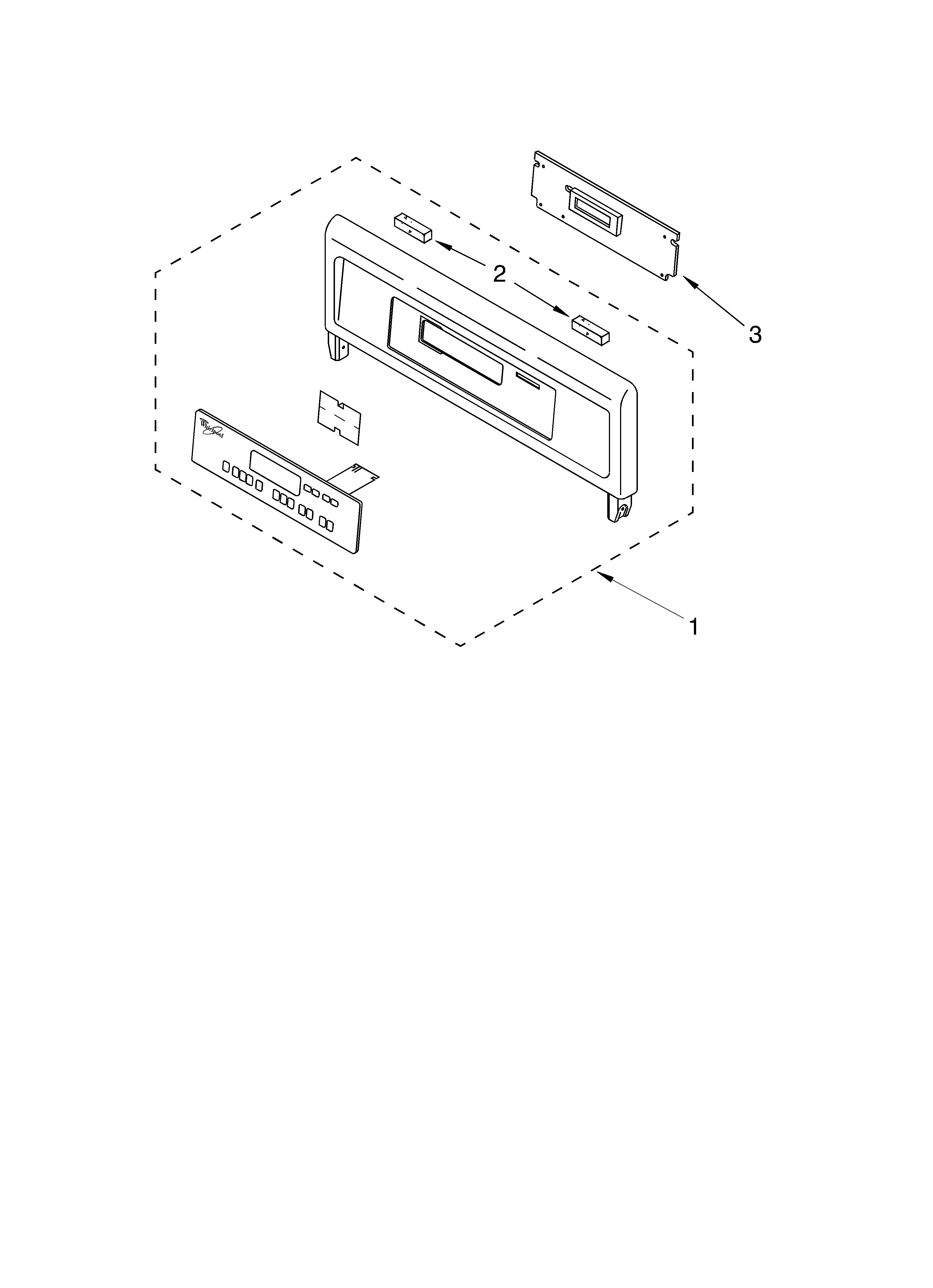 Whirlpool GBS307PDT9 control panel diagram