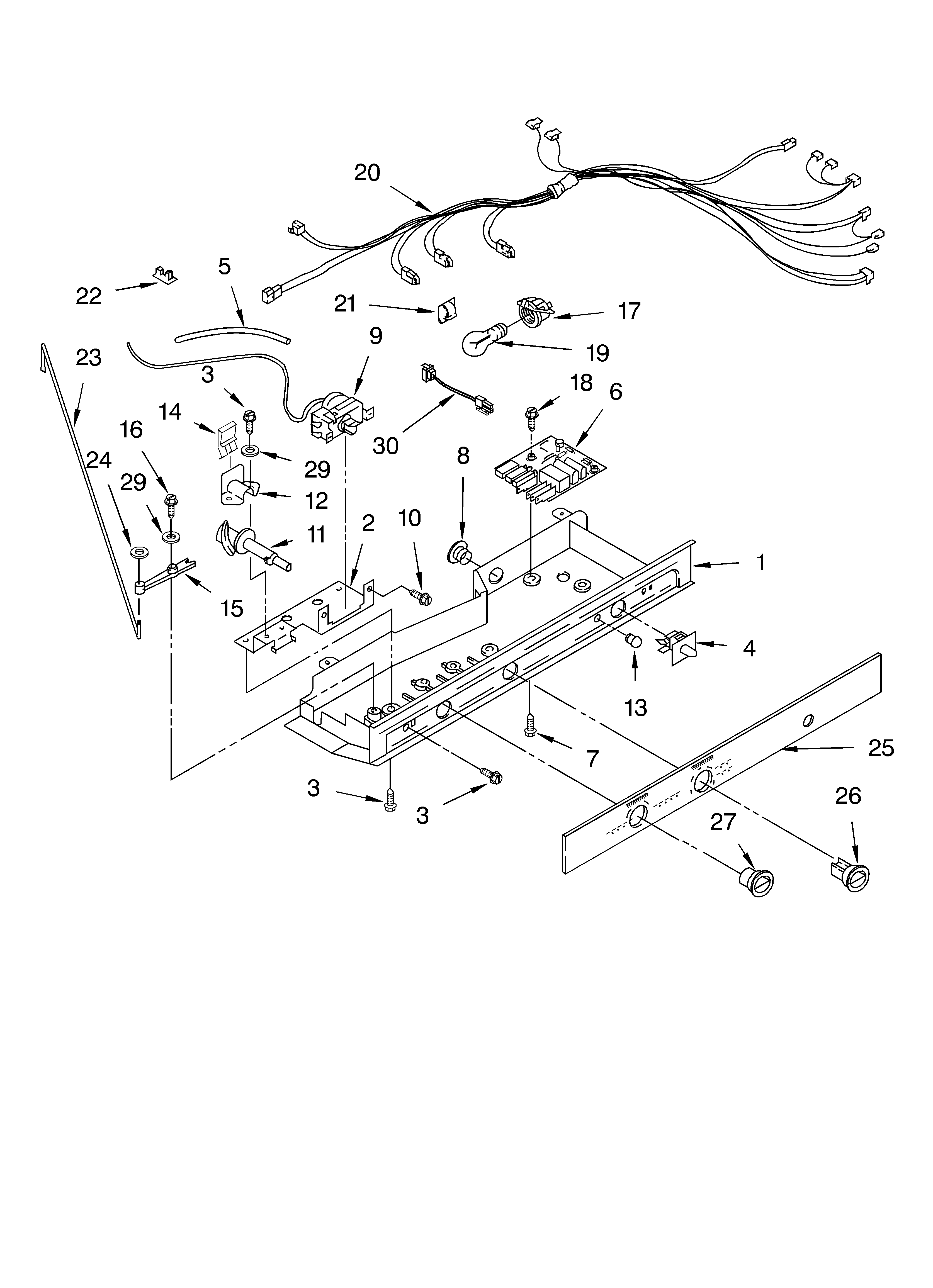 Whirlpool GD2SHGXLQ01 control/optional diagram