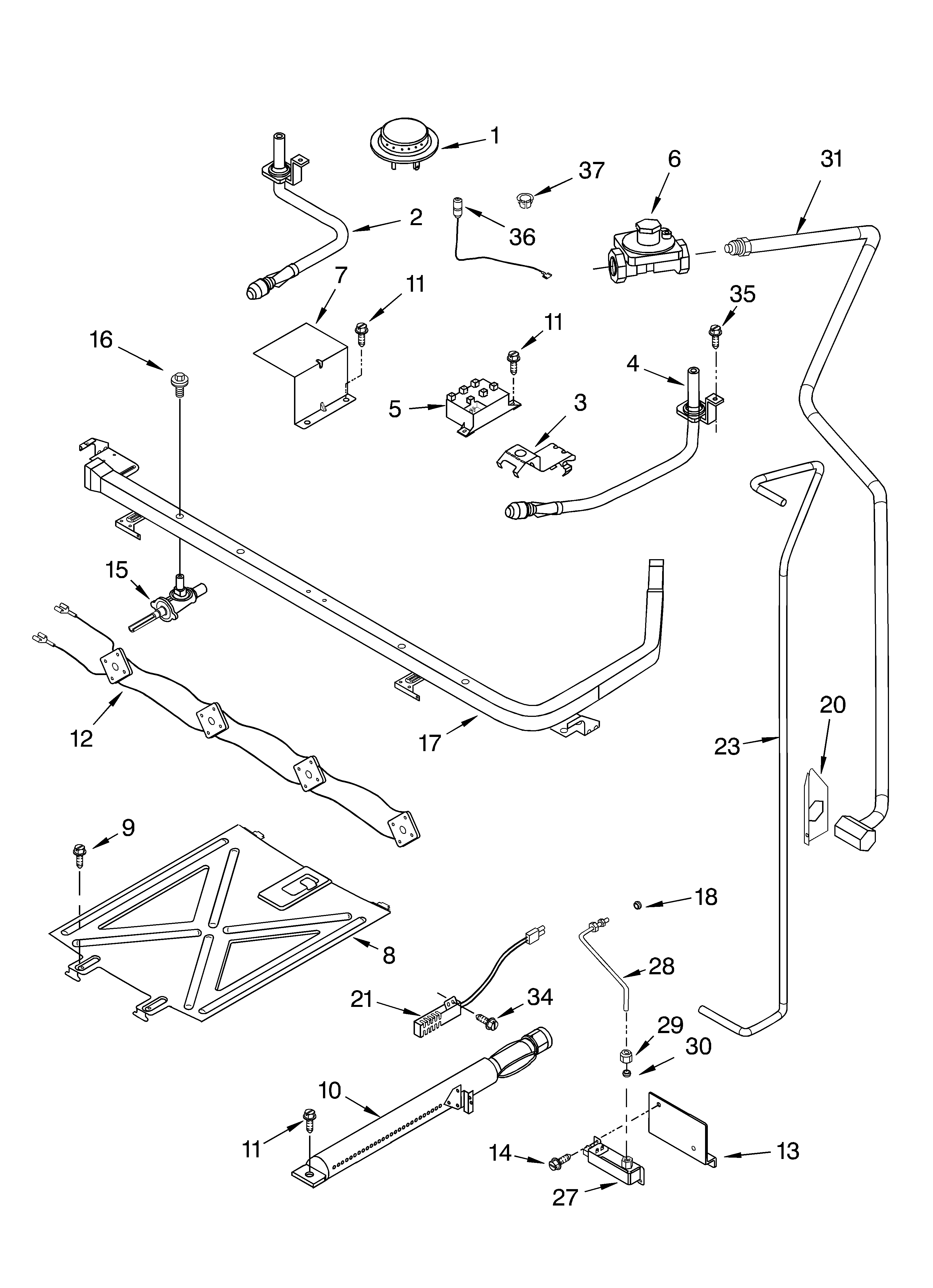 Estate TGP325LW0 mainfold diagram