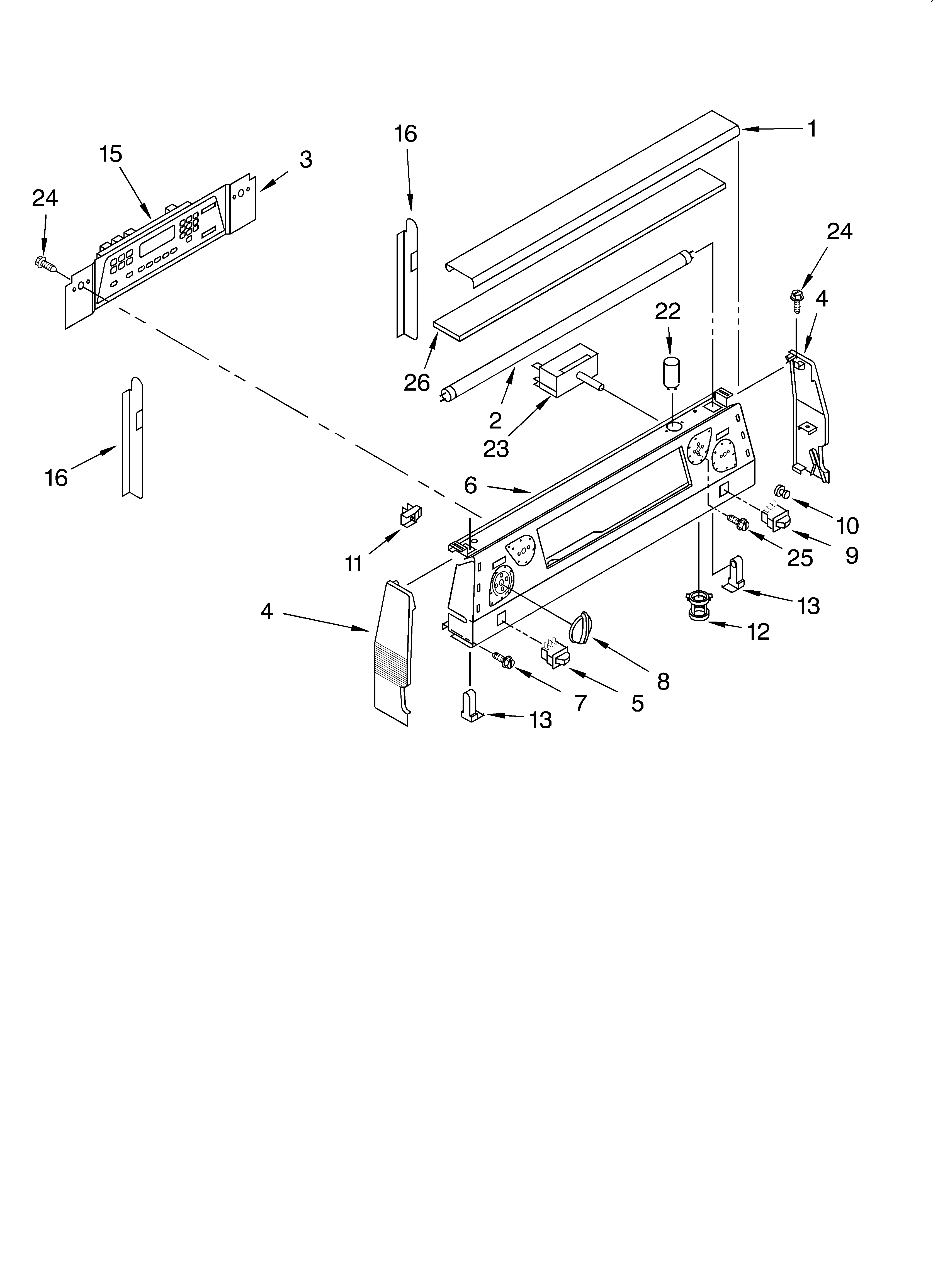 KitchenAid KERC507HBS3 control panel diagram